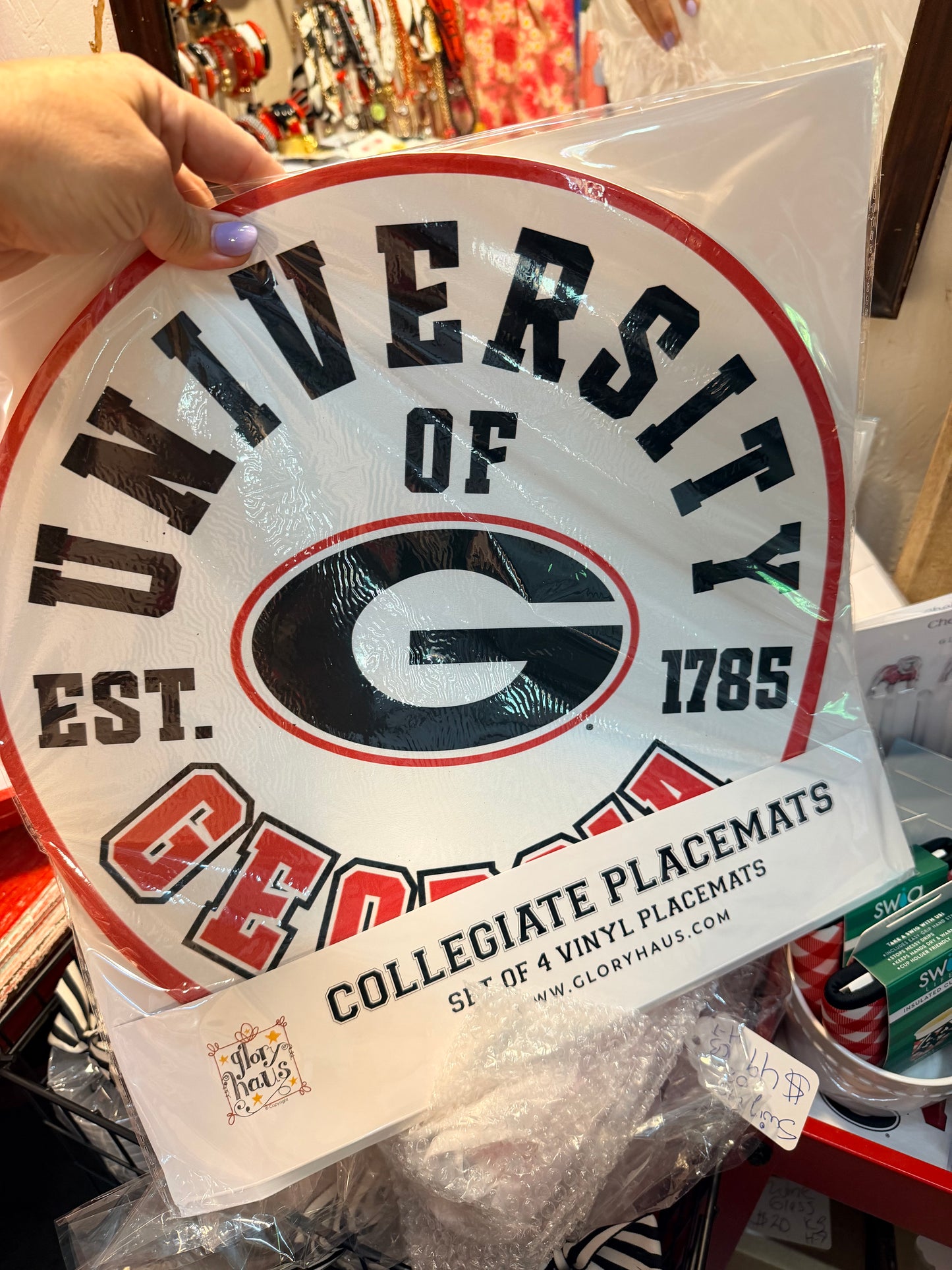 Premium vinyl placemats retro georgia licensed