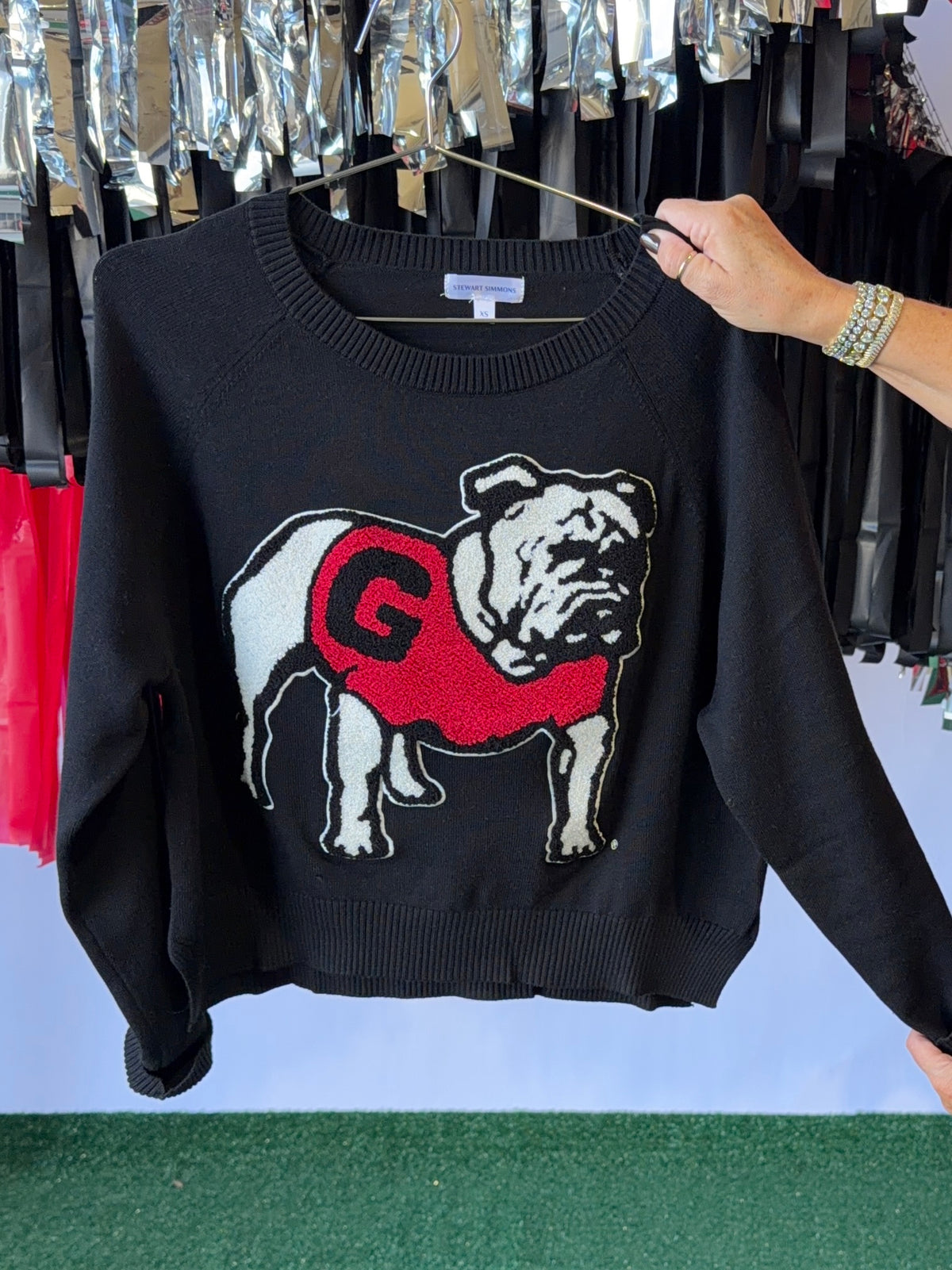 Licensed black sweater big dawg patch