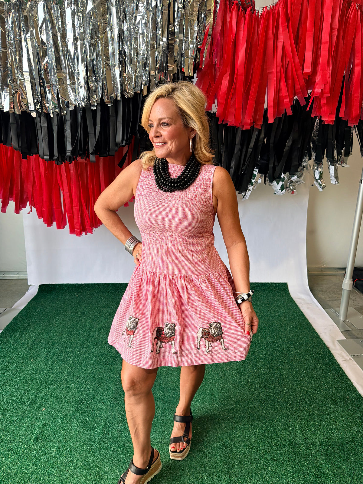 Seersucker dress Georgia licensed up to plus size