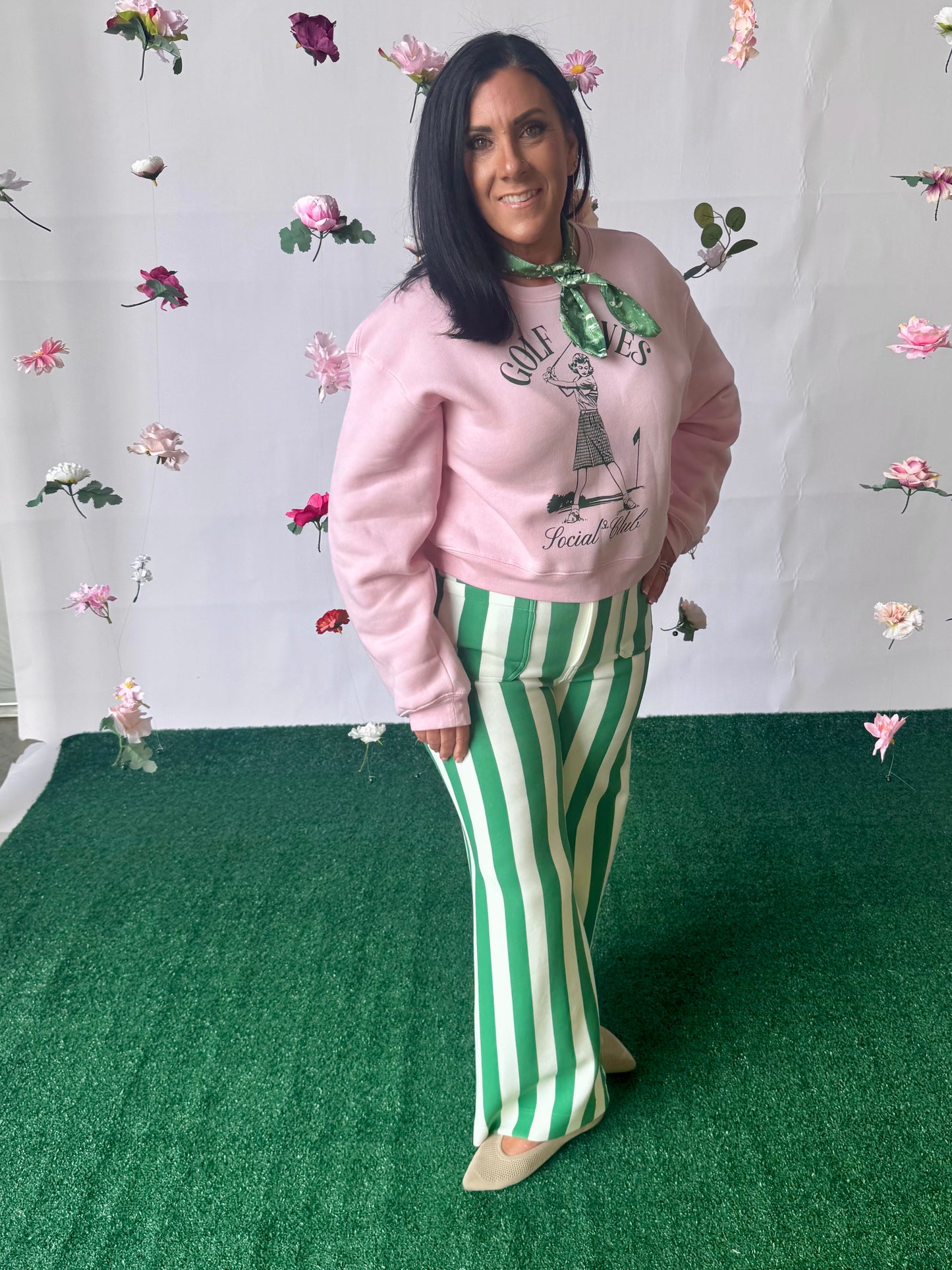 Pink Golf wives social club sweatshirt