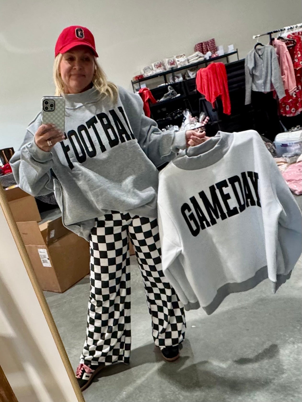 Reversible mock neck. Football and game day