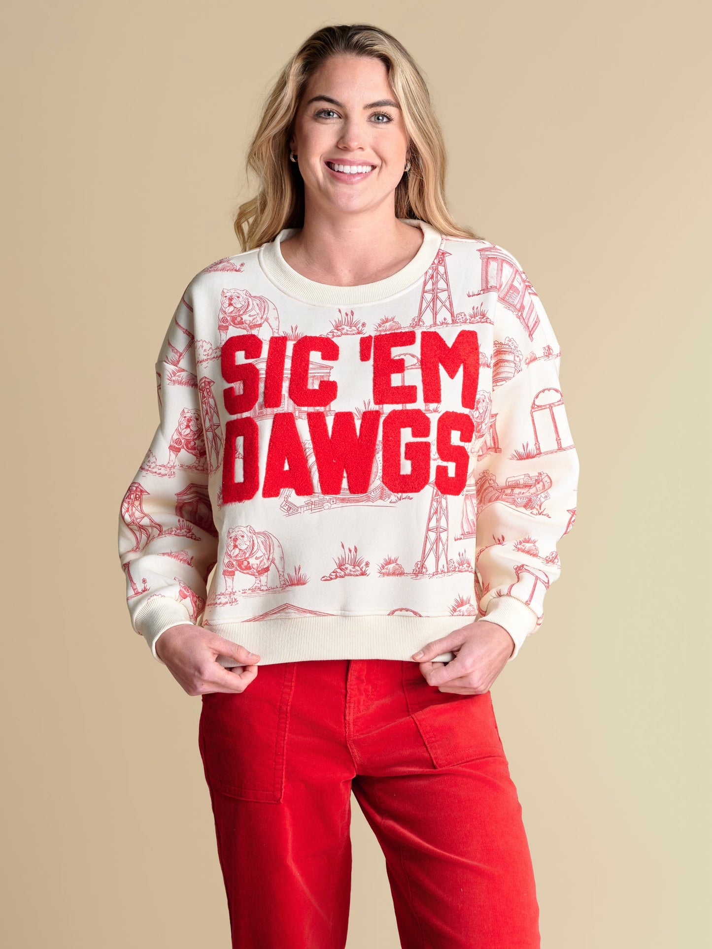 Toile sweatshirt licensed sic em