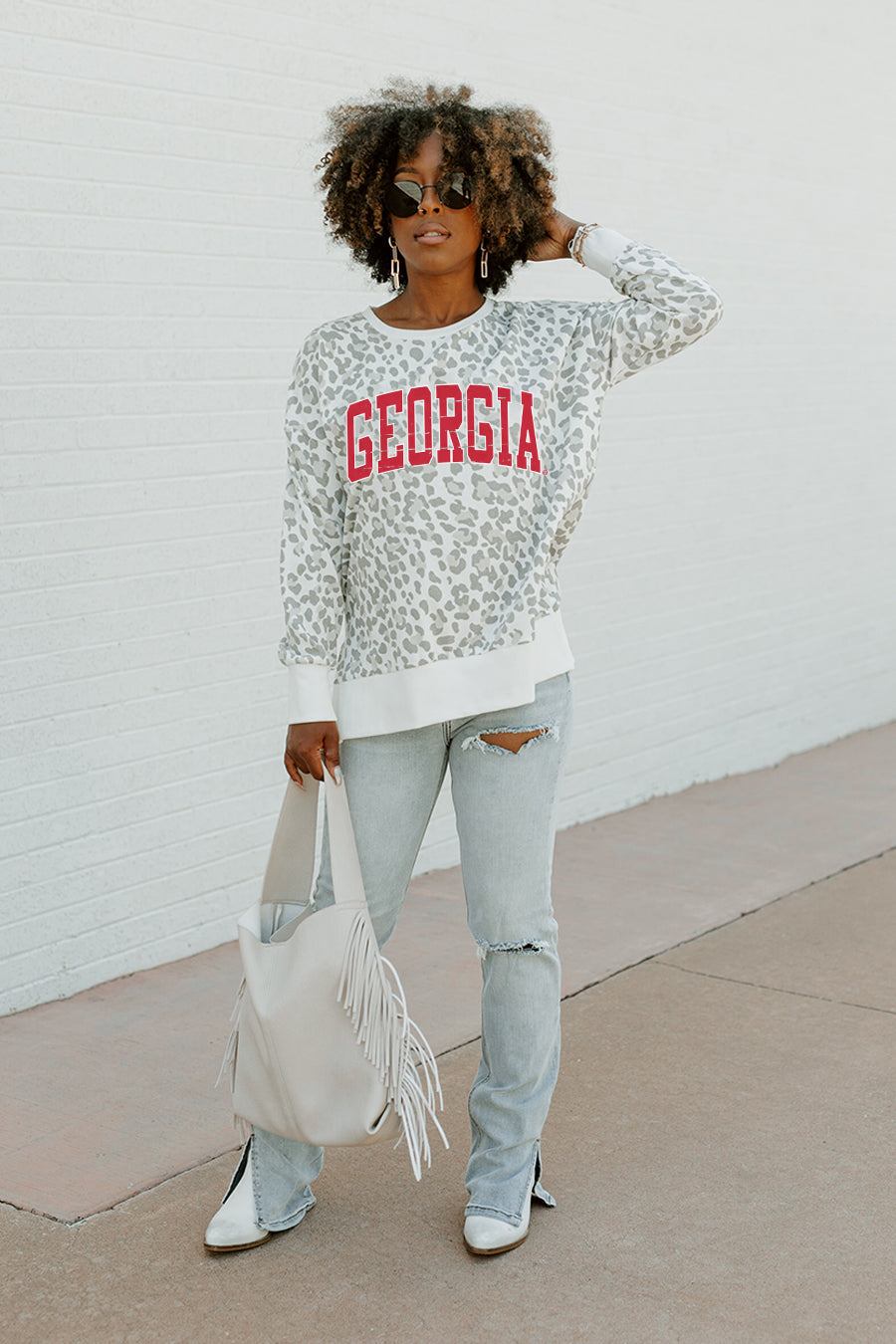 Georgia split sides pullover sweatshirt boutique style