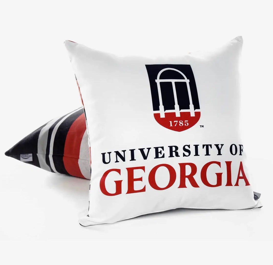 University of georgia arch pillow cover licensed