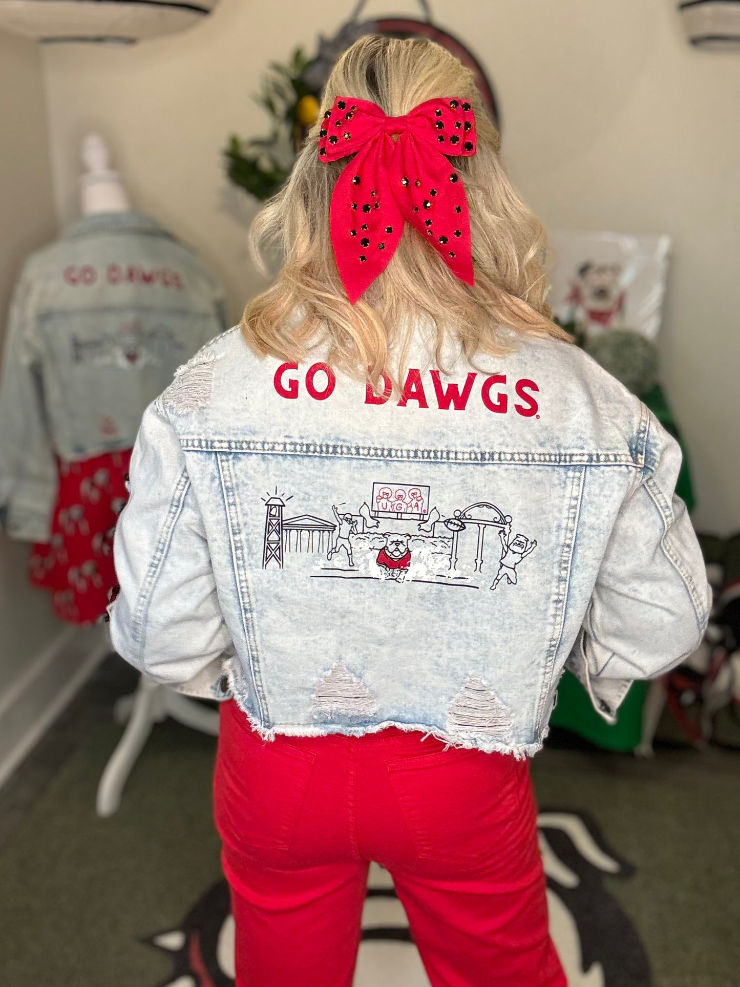 UGA fall collection Licensed Jean jackets UGA dawgs