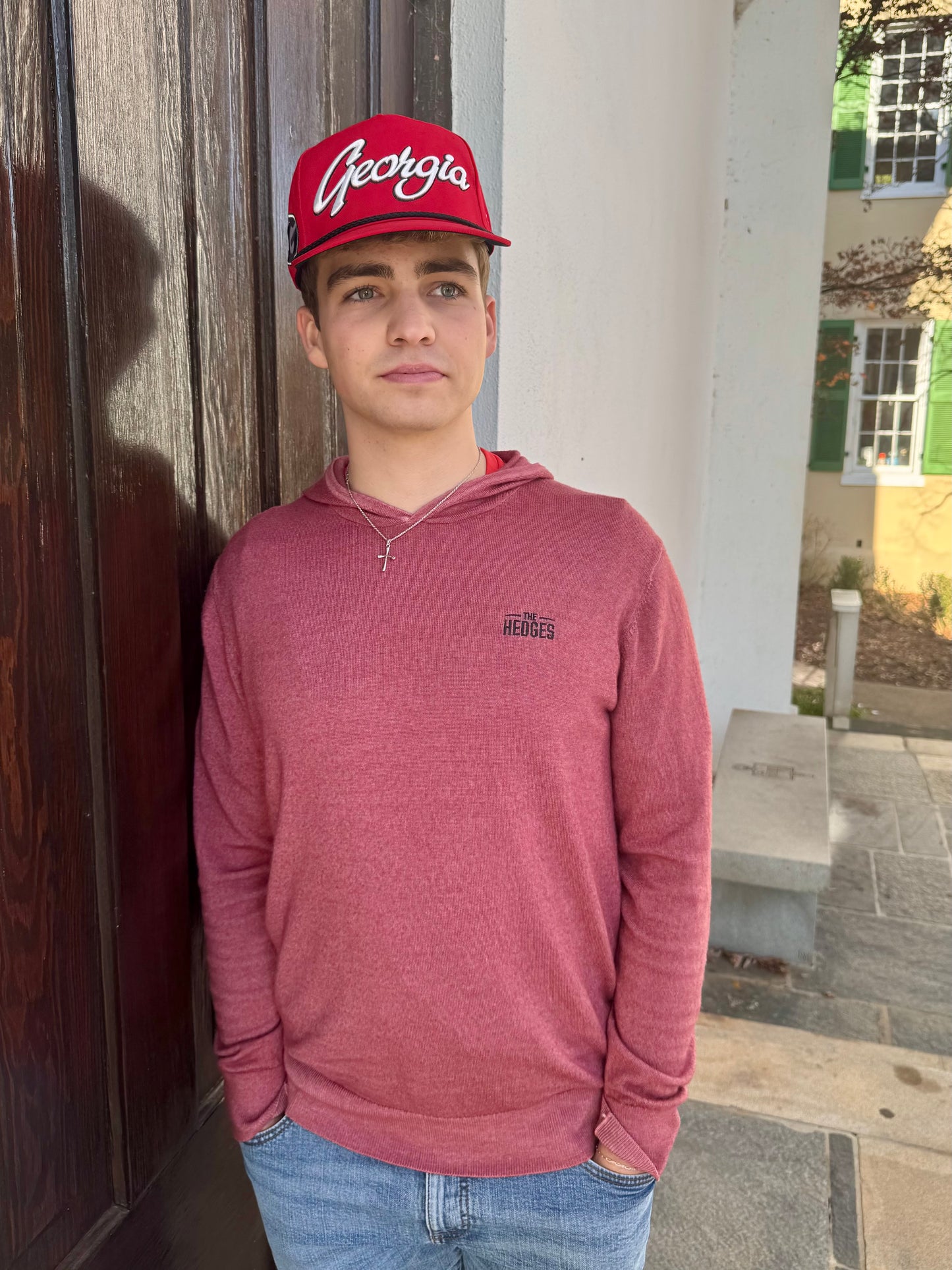 Georgia embroidered licensed hat with rope