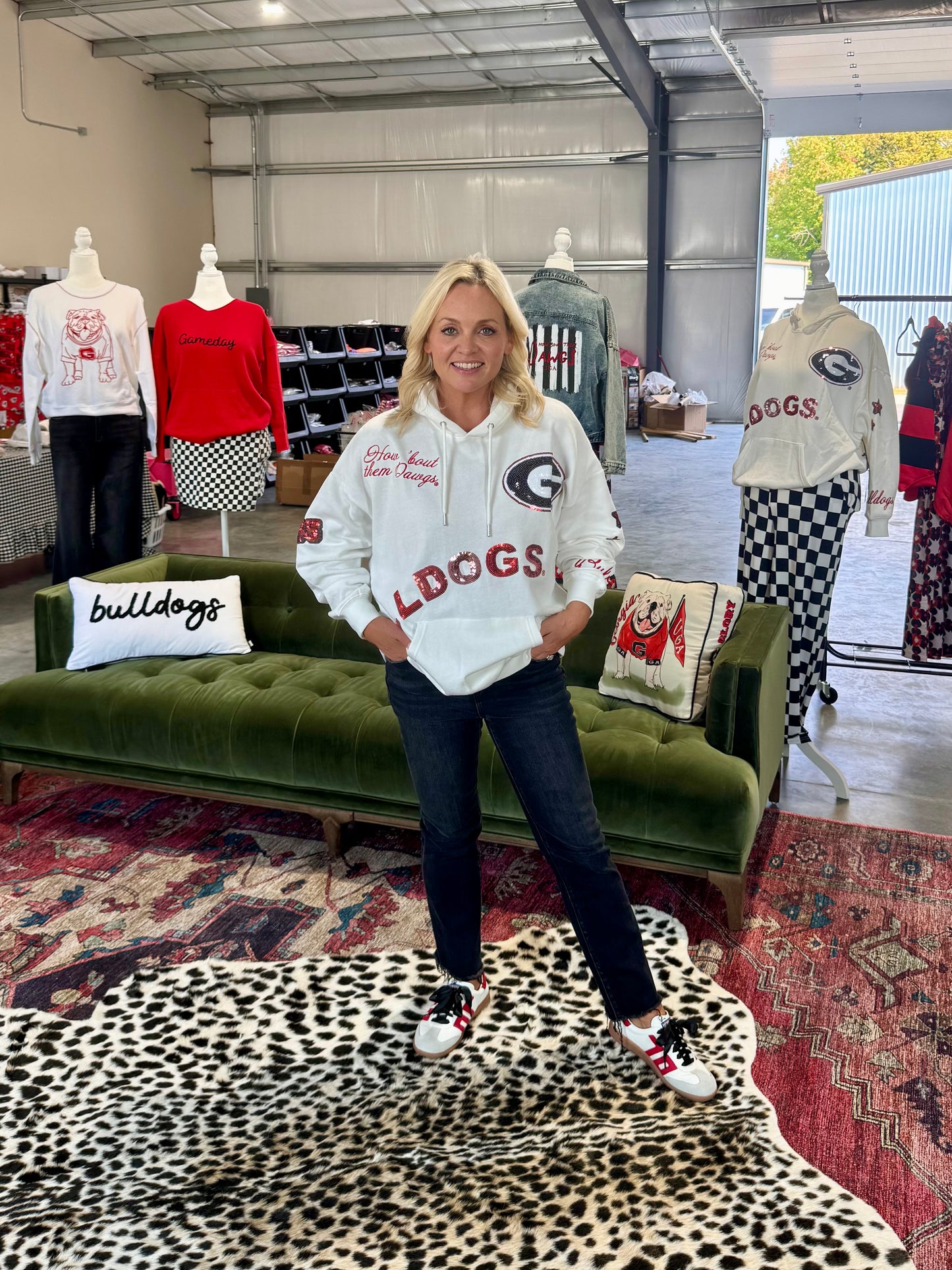 Sweatshirt oversized licensed hoodie sequin and embroidered