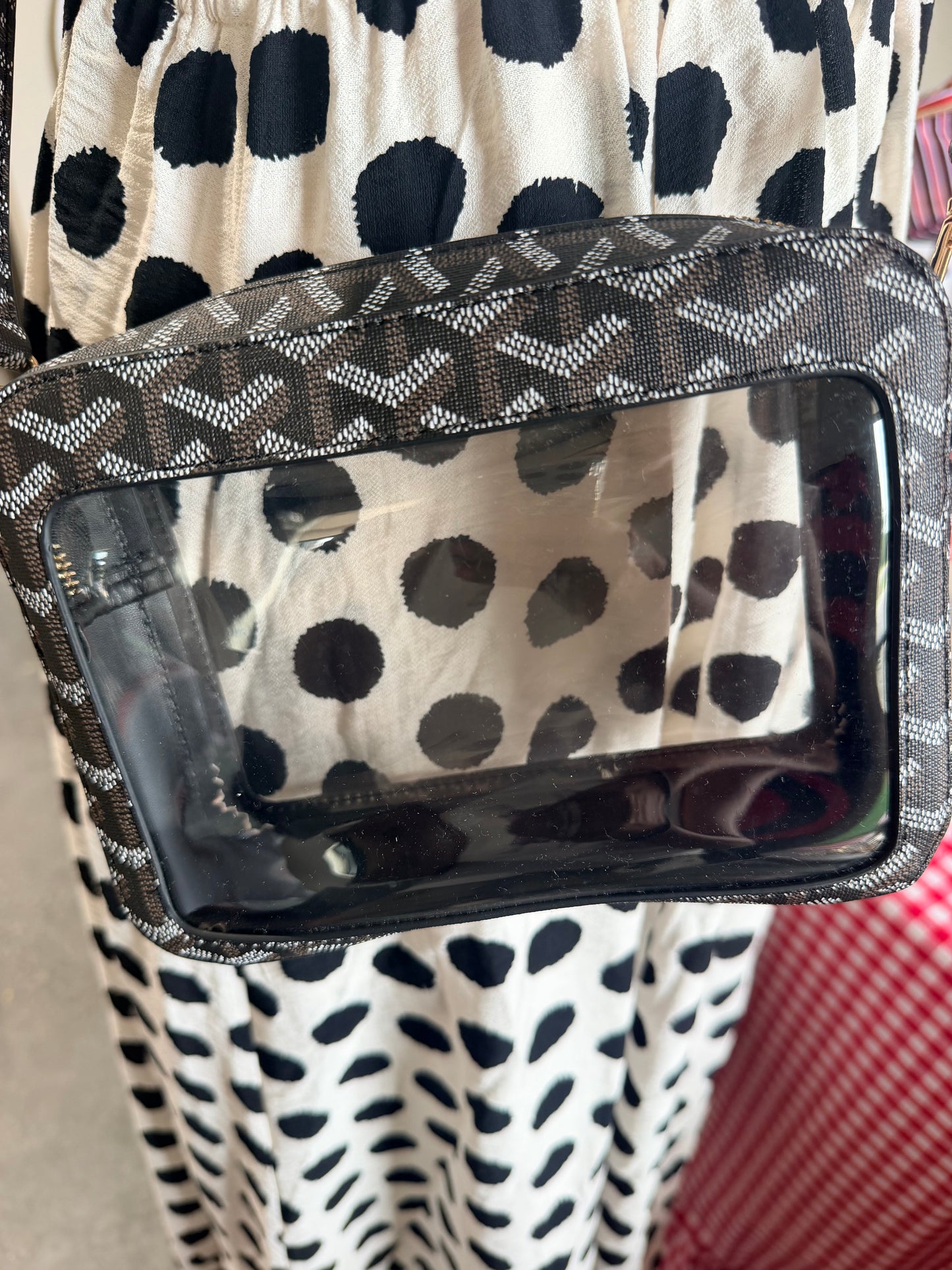 Clear purse black