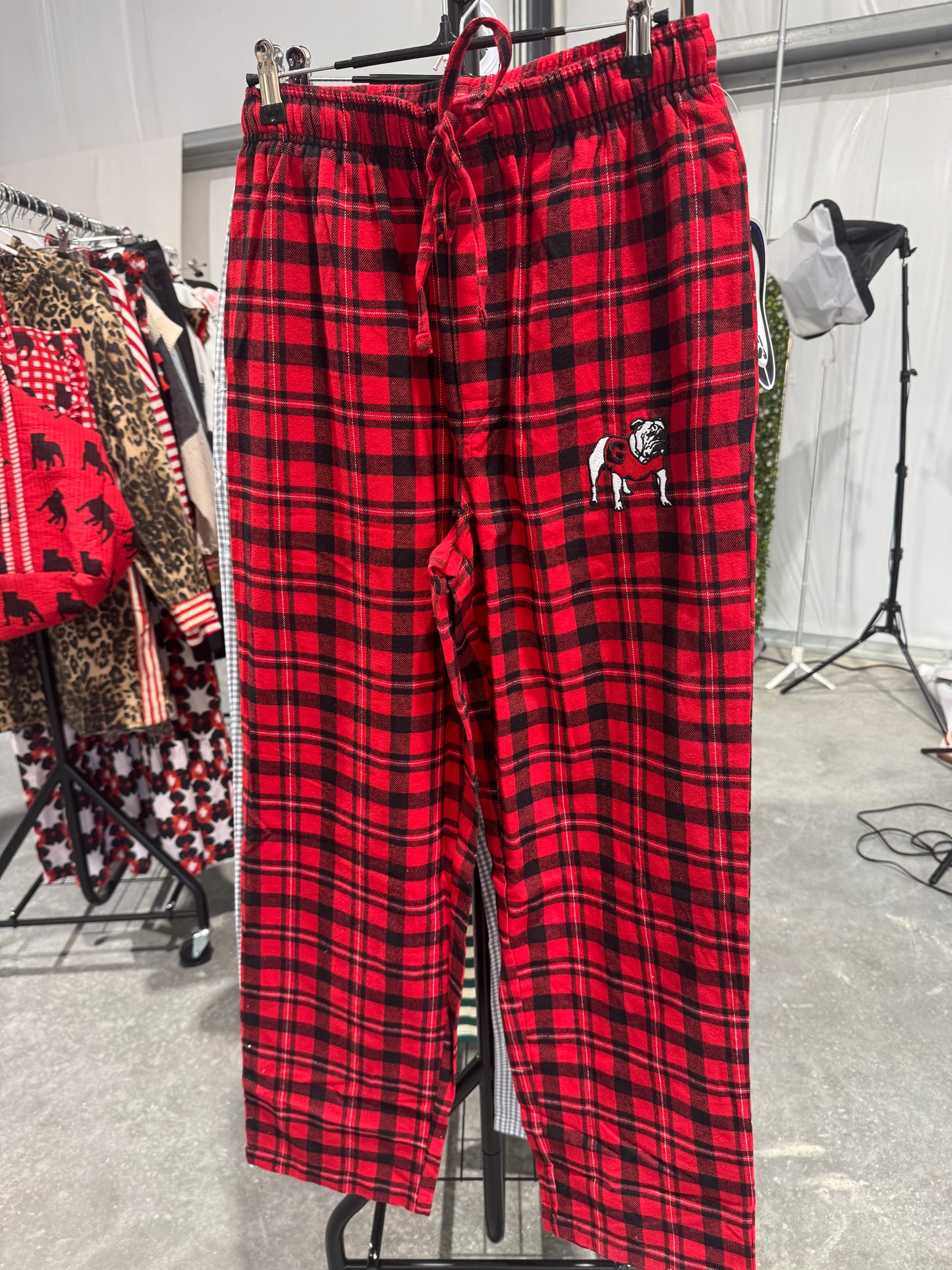Red flannel men’s sleep lounge pants licensed georgia