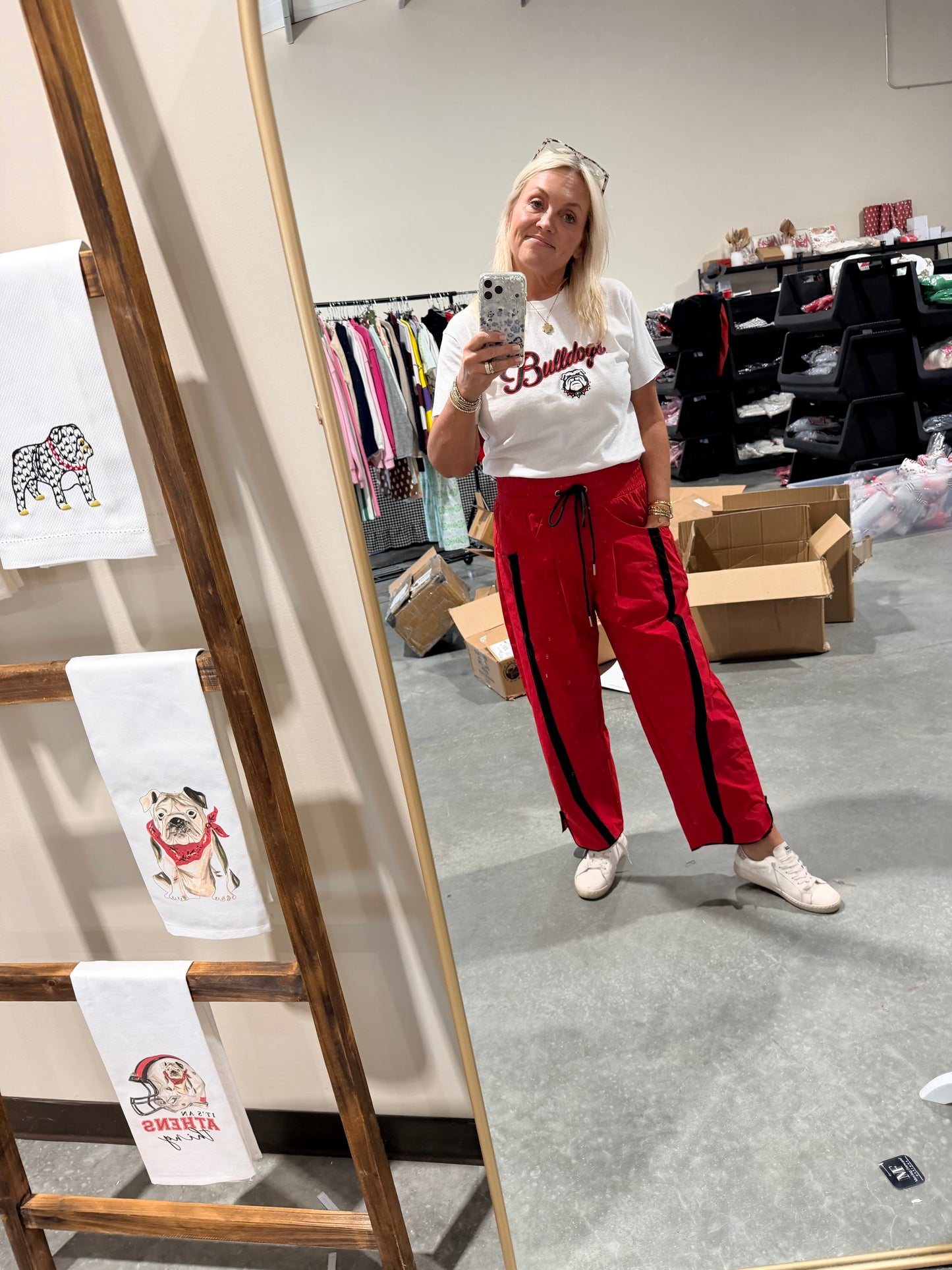 Sporty running  pant style black and red