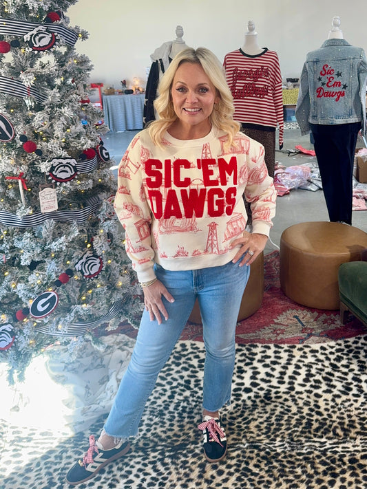 Toile sweatshirt licensed sic em