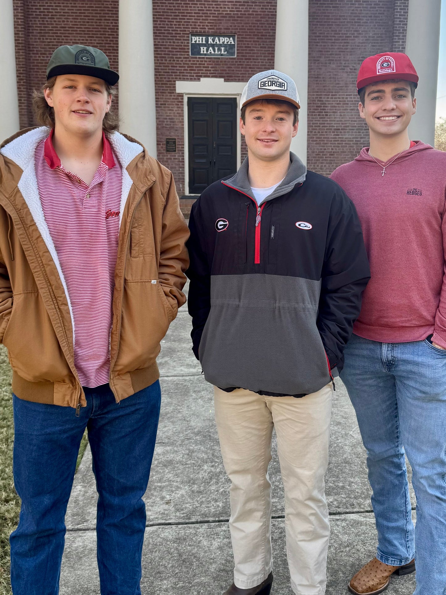 Olive green pier captain flat brim hat