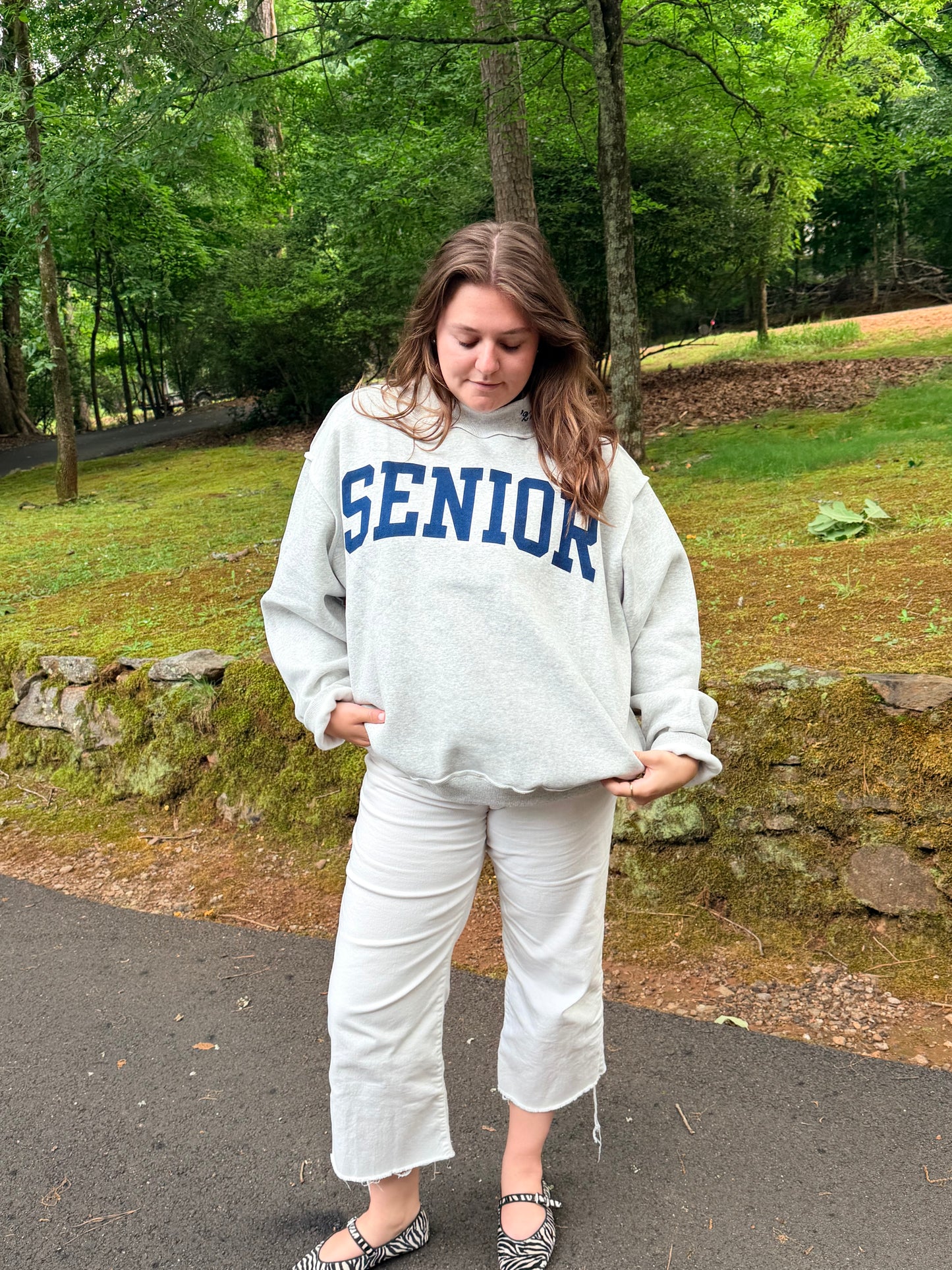 Reversible senior mock neck