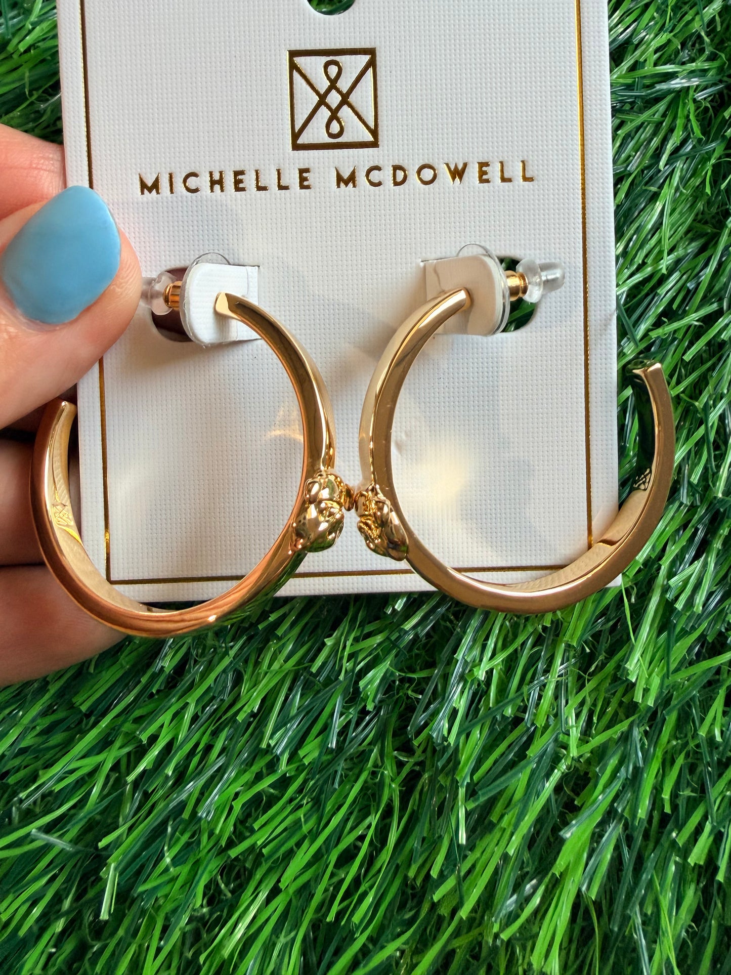 Gold hoops bulldog
