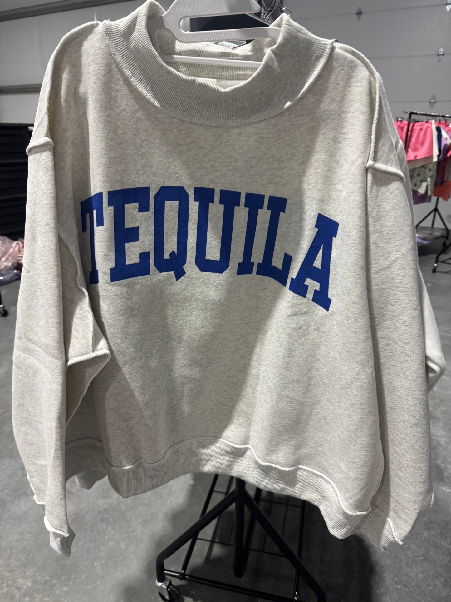 Reversible mock neck Tequila and hungover