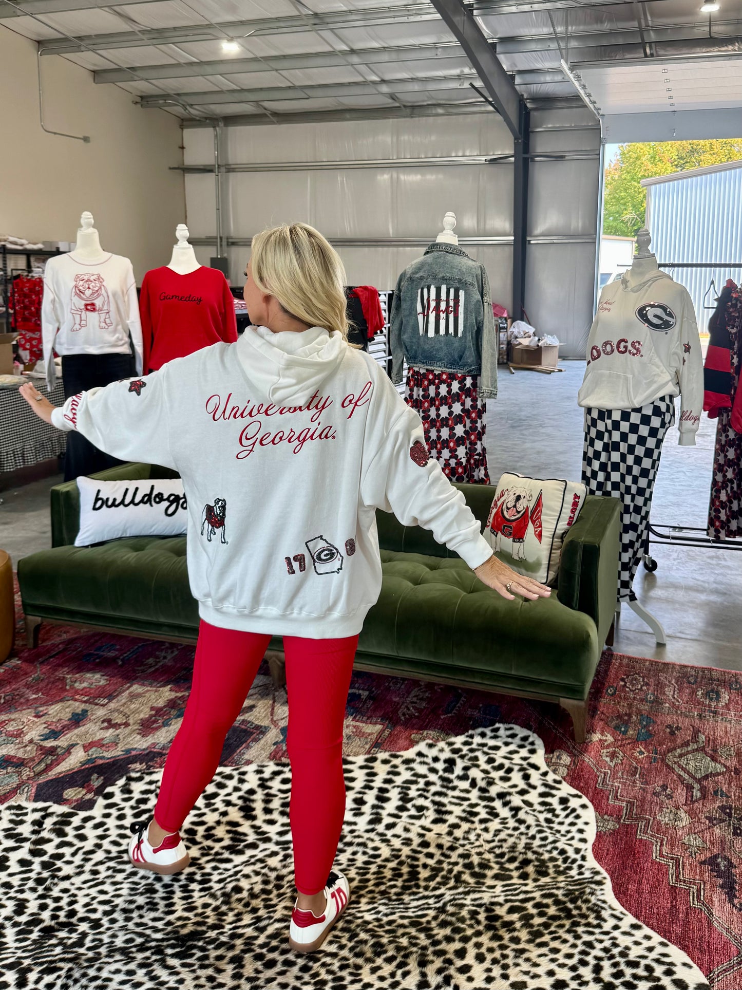Sweatshirt oversized licensed hoodie sequin and embroidered