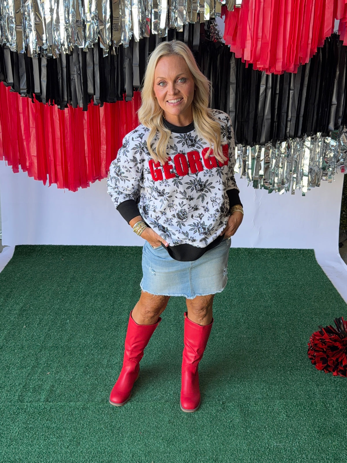 Georgia floral toile sweatshirt licensed