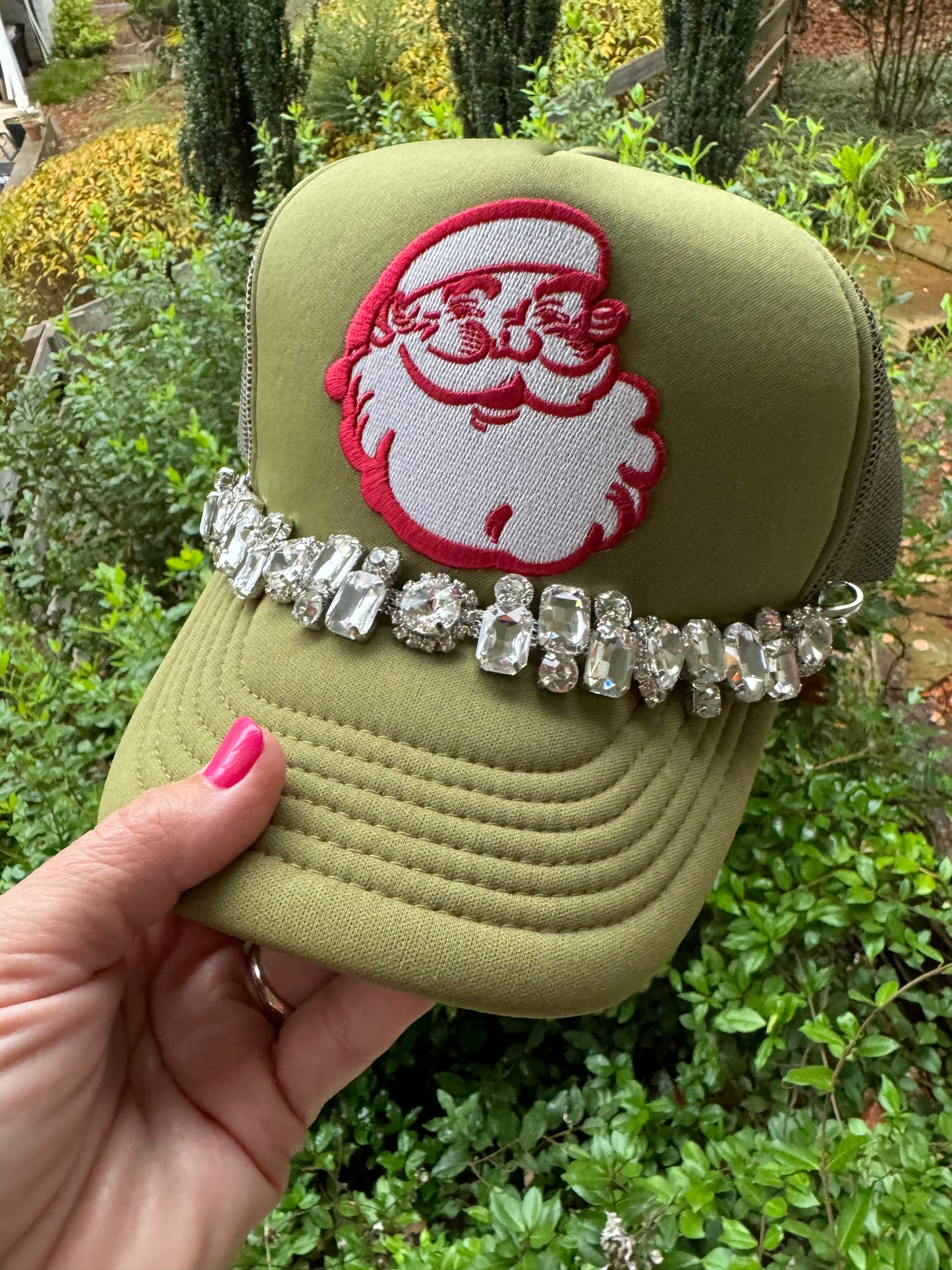 Christmas trucker hat santa patch ( trucker chain sold separately )