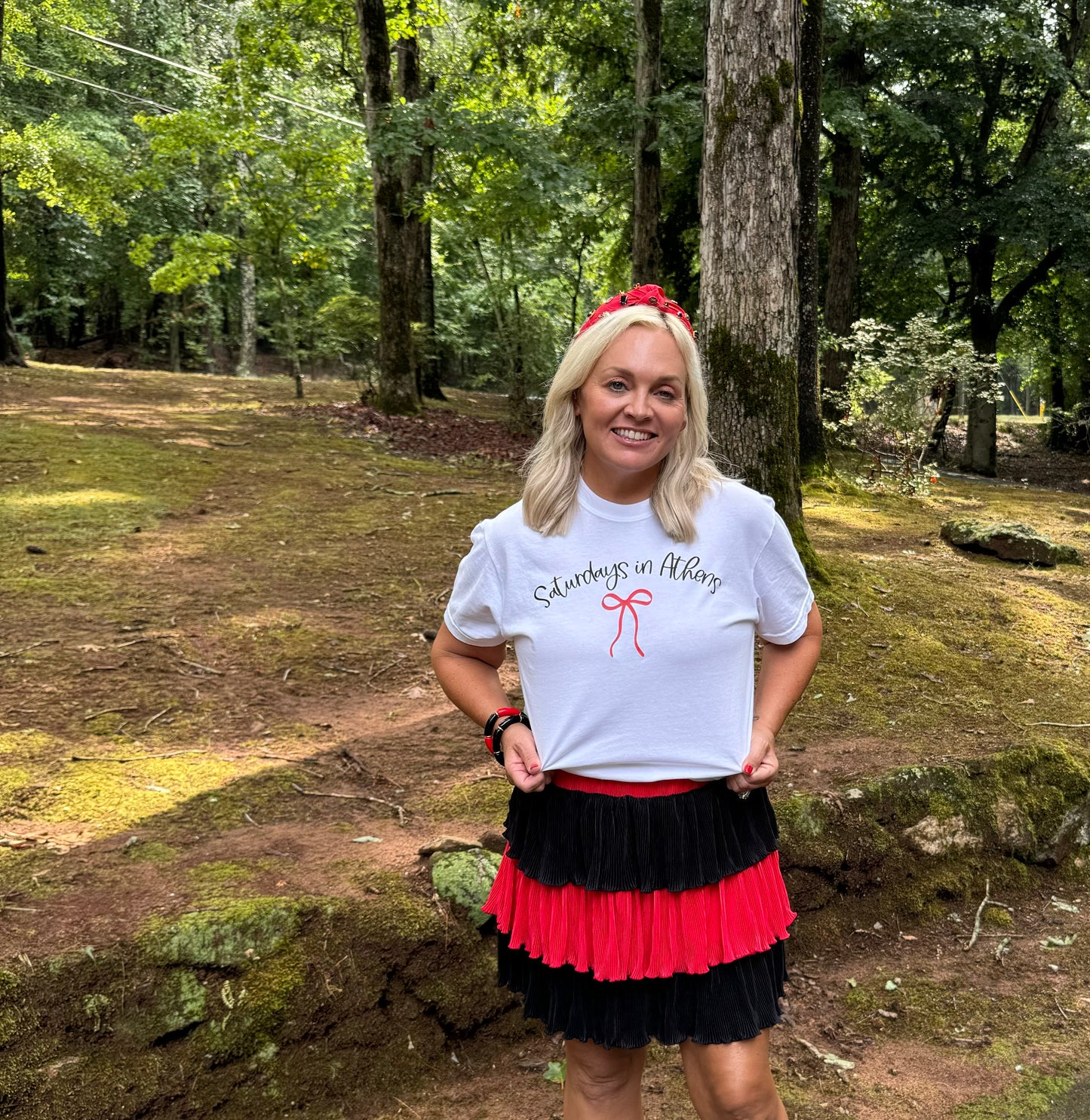 Black and red skirt ( shorts under)