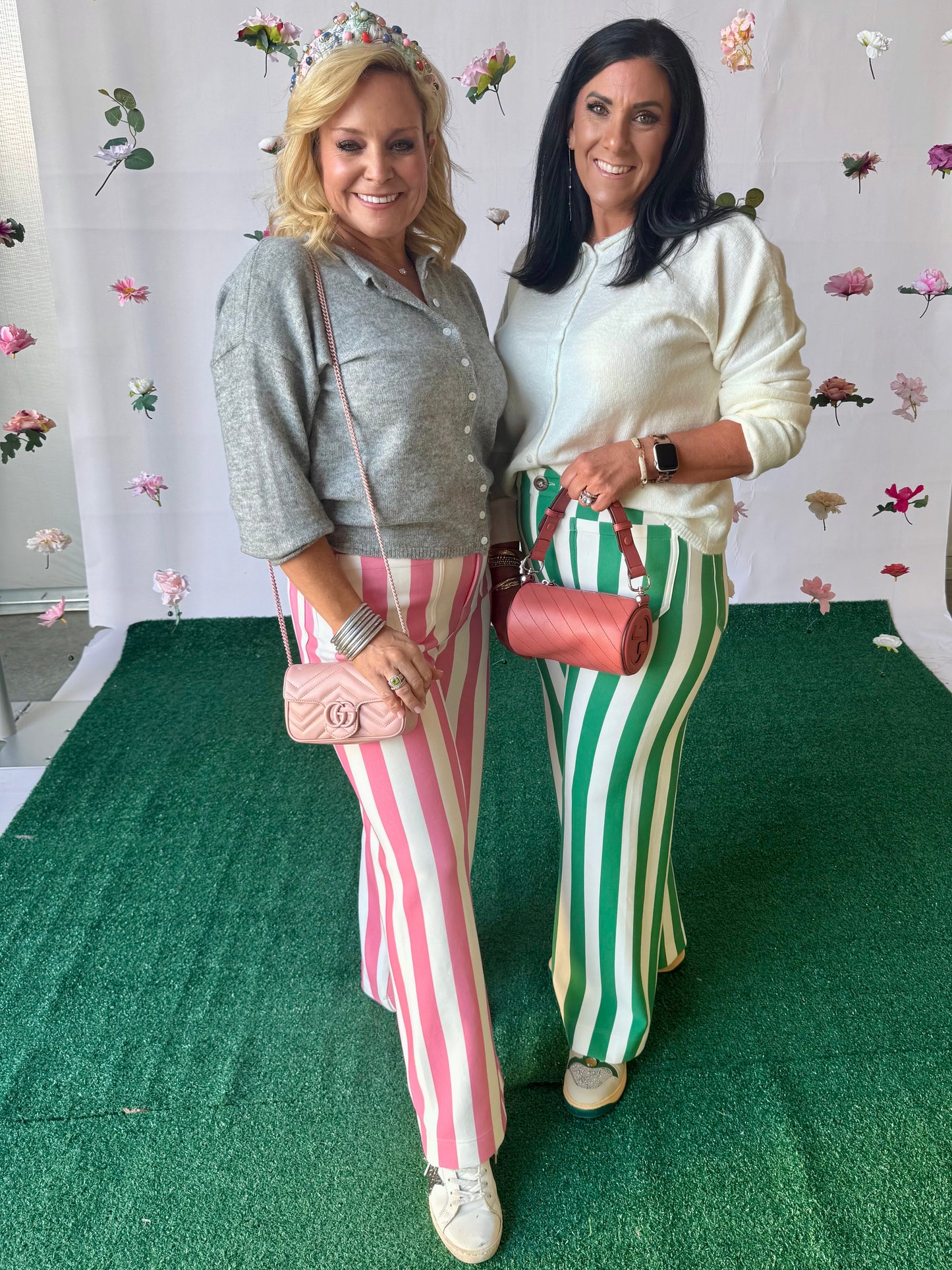 Pink stripe pants