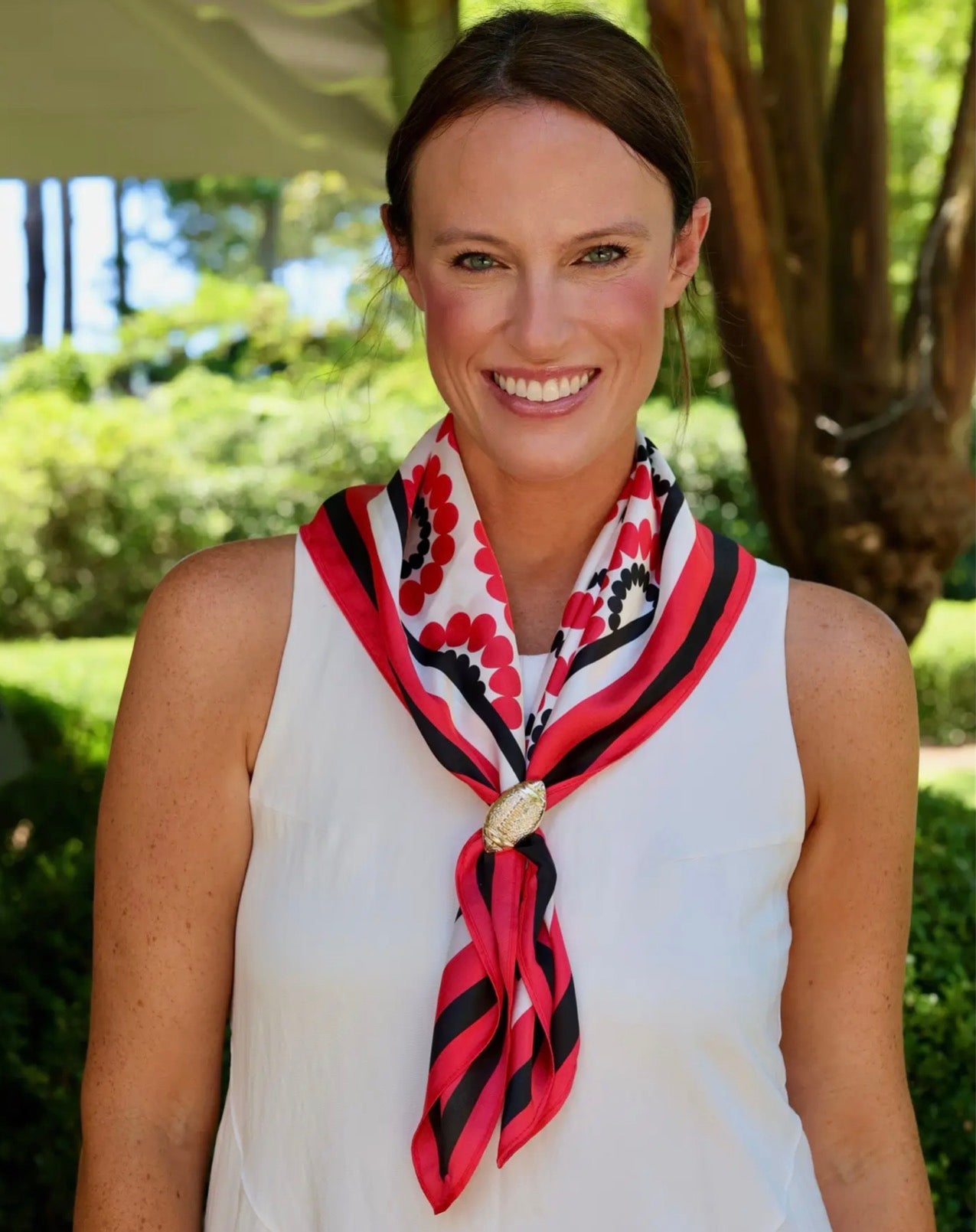 Beautiful red and black scarf