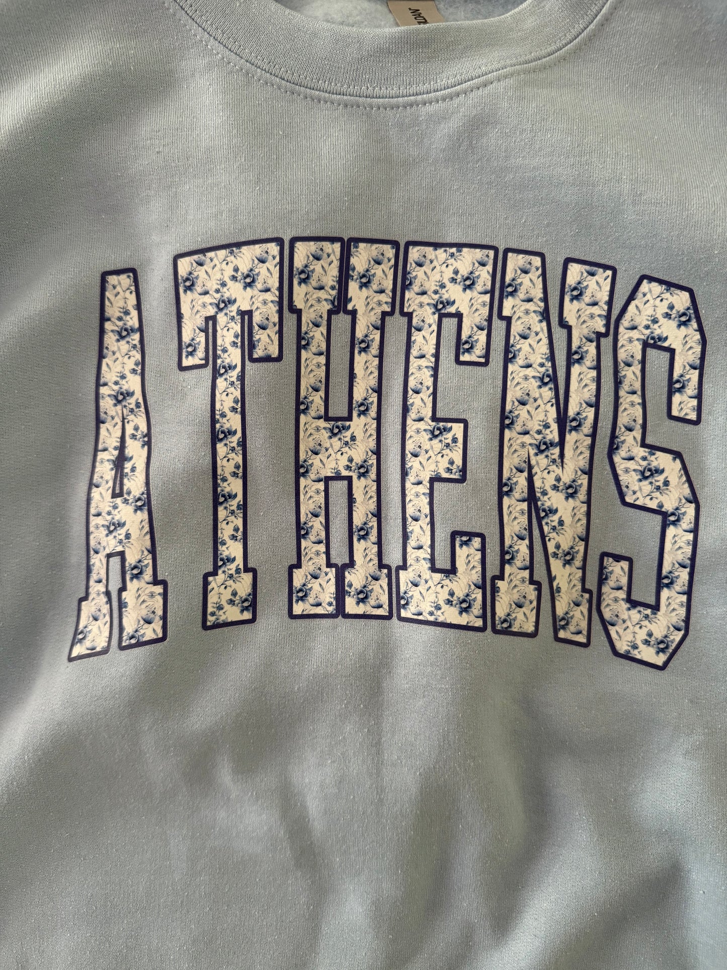 light blue and floral Athens Sweatshirt fall collection UGA fall collection