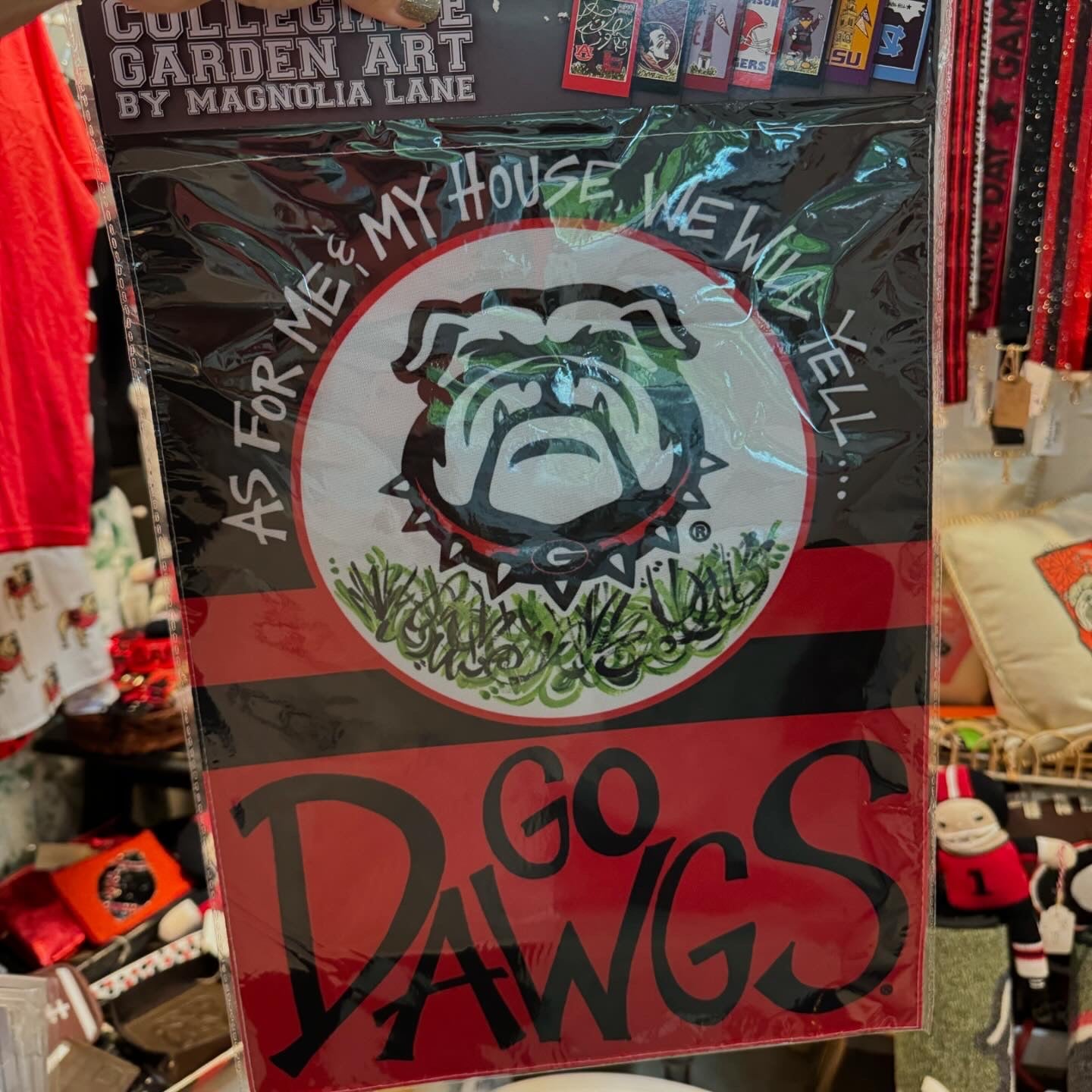 Garden flag go dawgs licensed