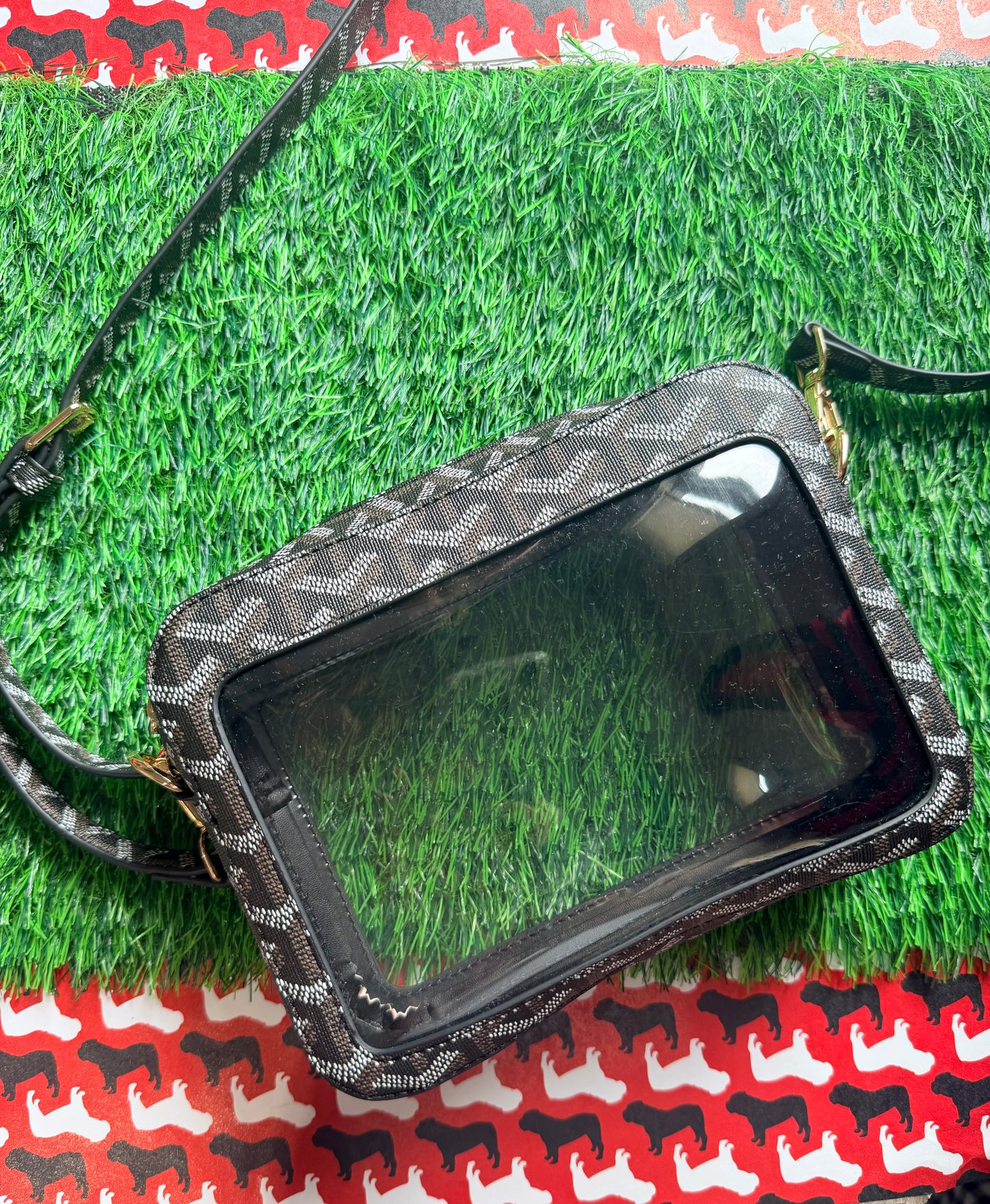 Clear purse black