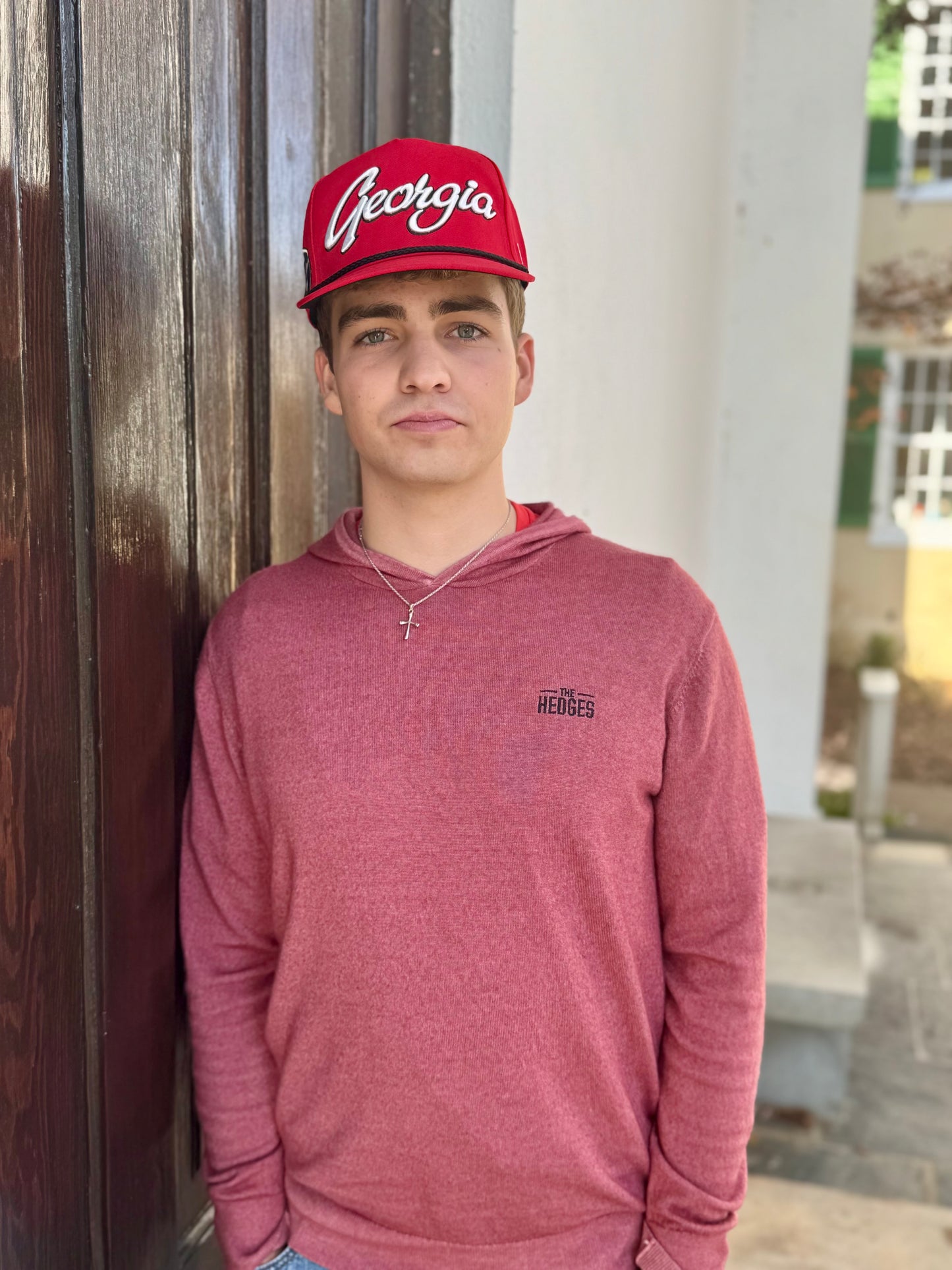 Georgia embroidered licensed hat with rope