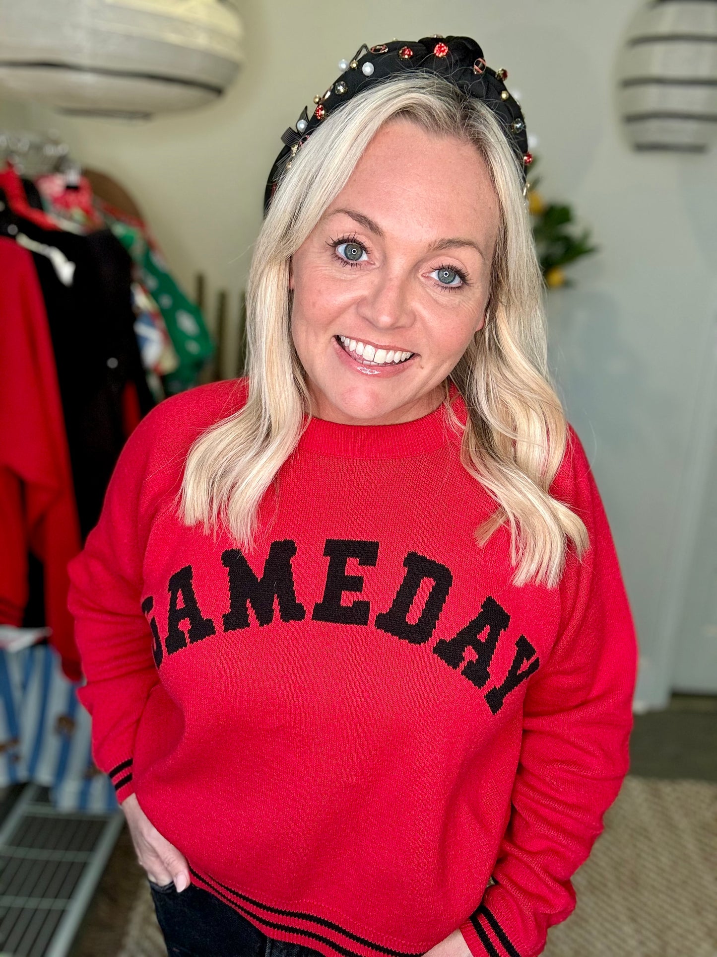 GameDay sweater red warehouse sale