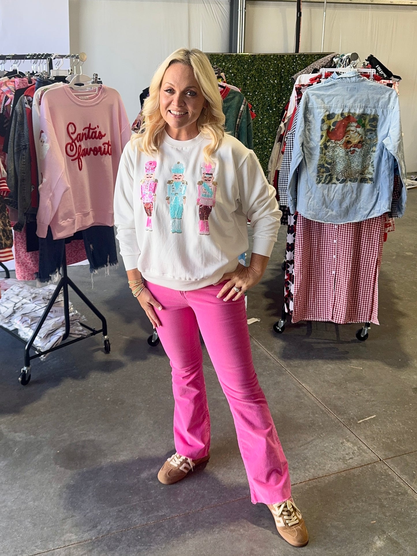 Boutique style sweatshirt nutcracker Christmas