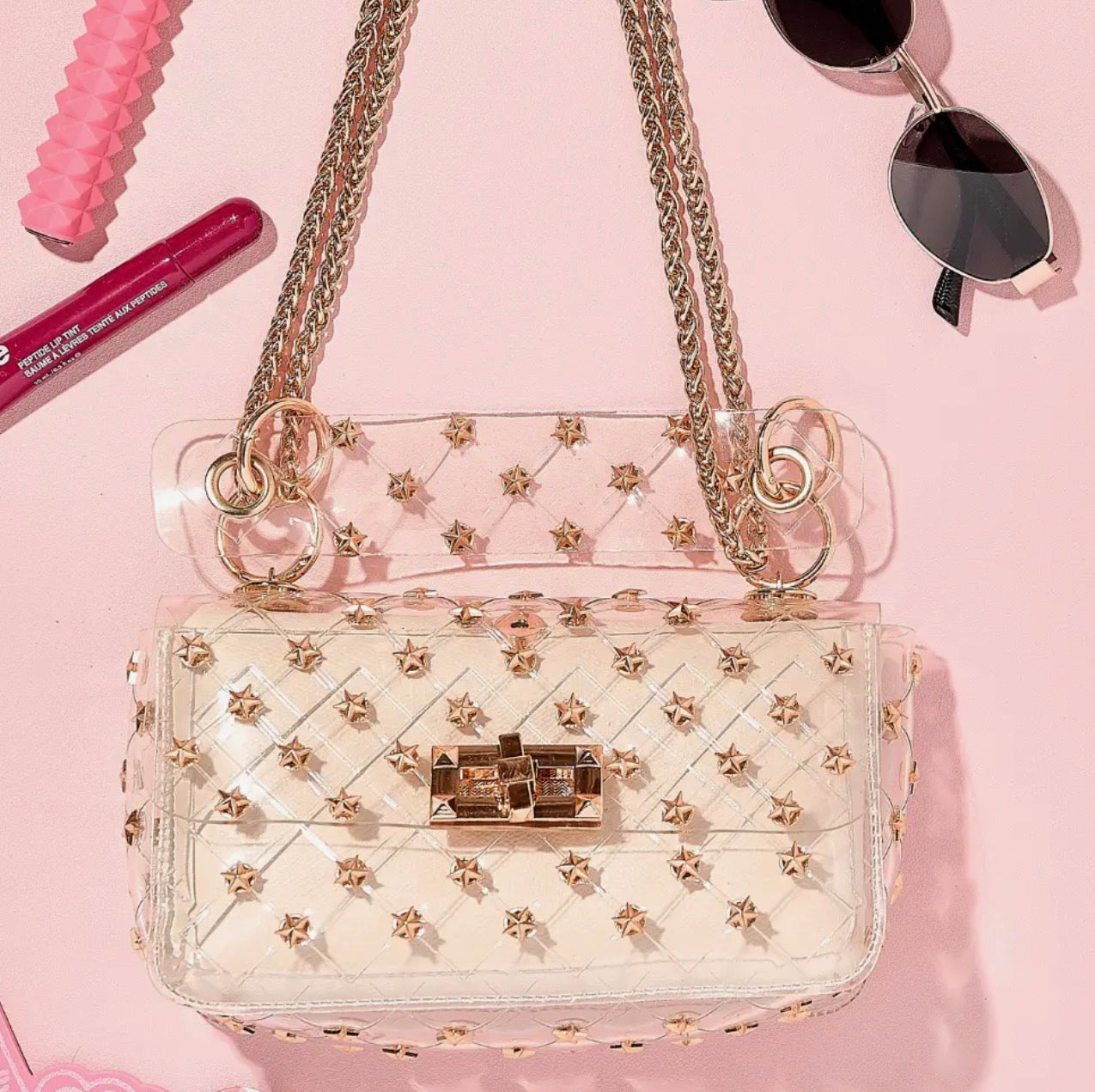 The Ophelia clear bag with gold