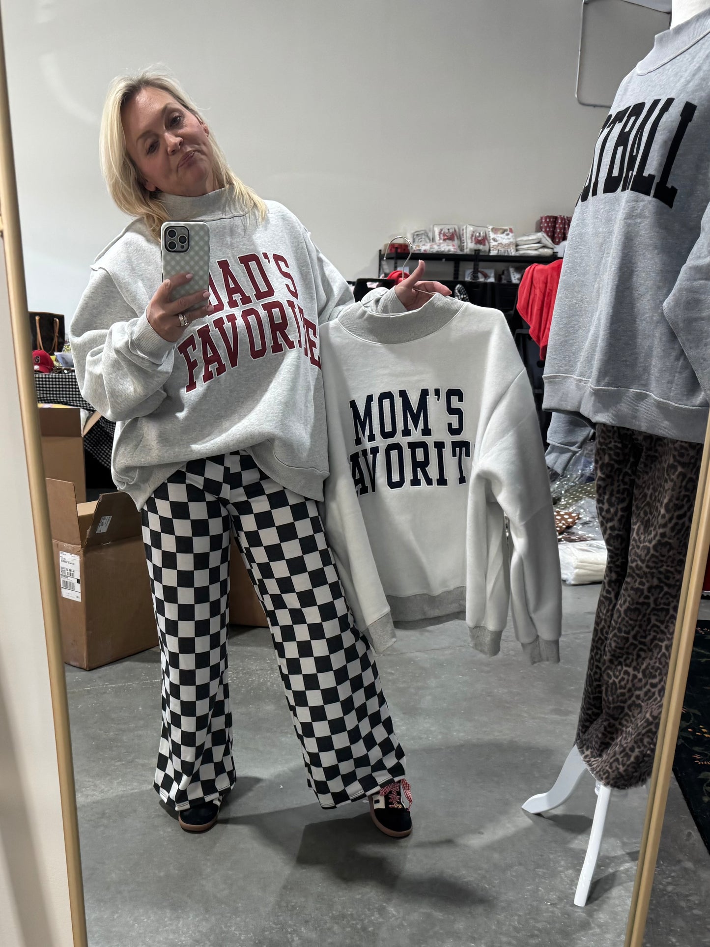 Moms favorite dads favorite mock neck