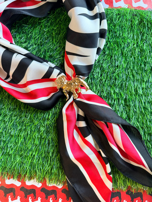 gold scarf slide bulldog