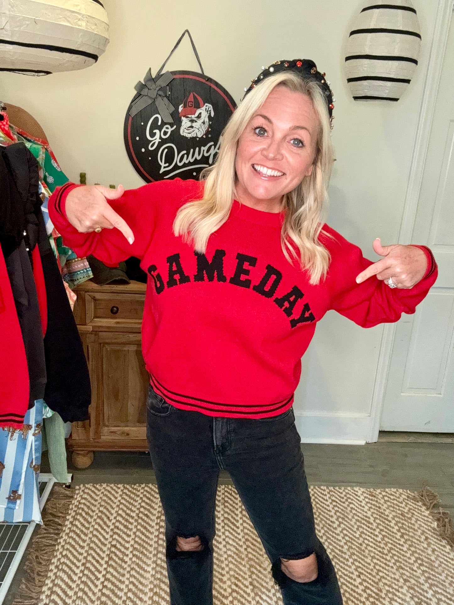 GameDay sweater red warehouse sale