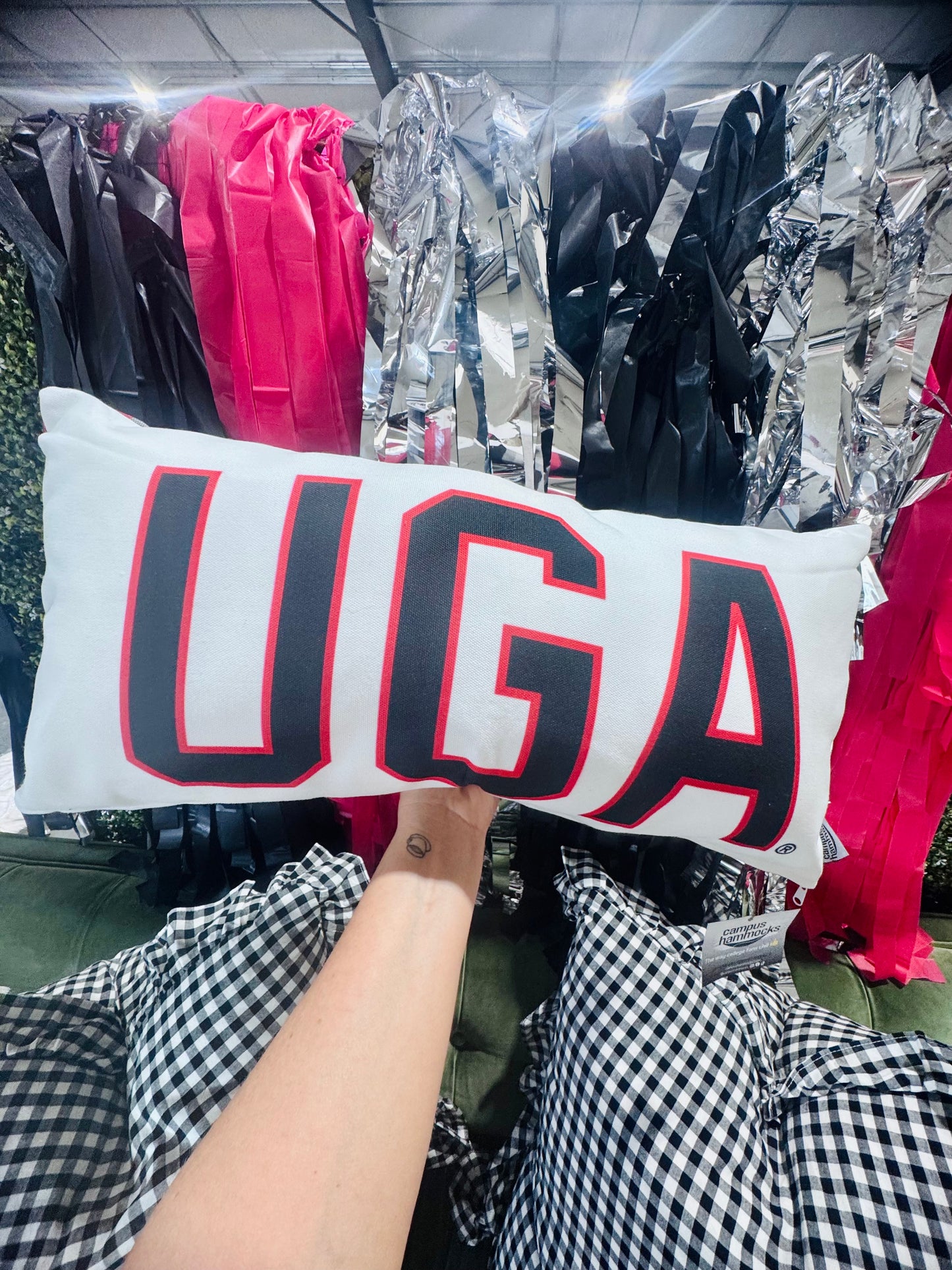 UGA bulldogs lumbar pillow cover licensed