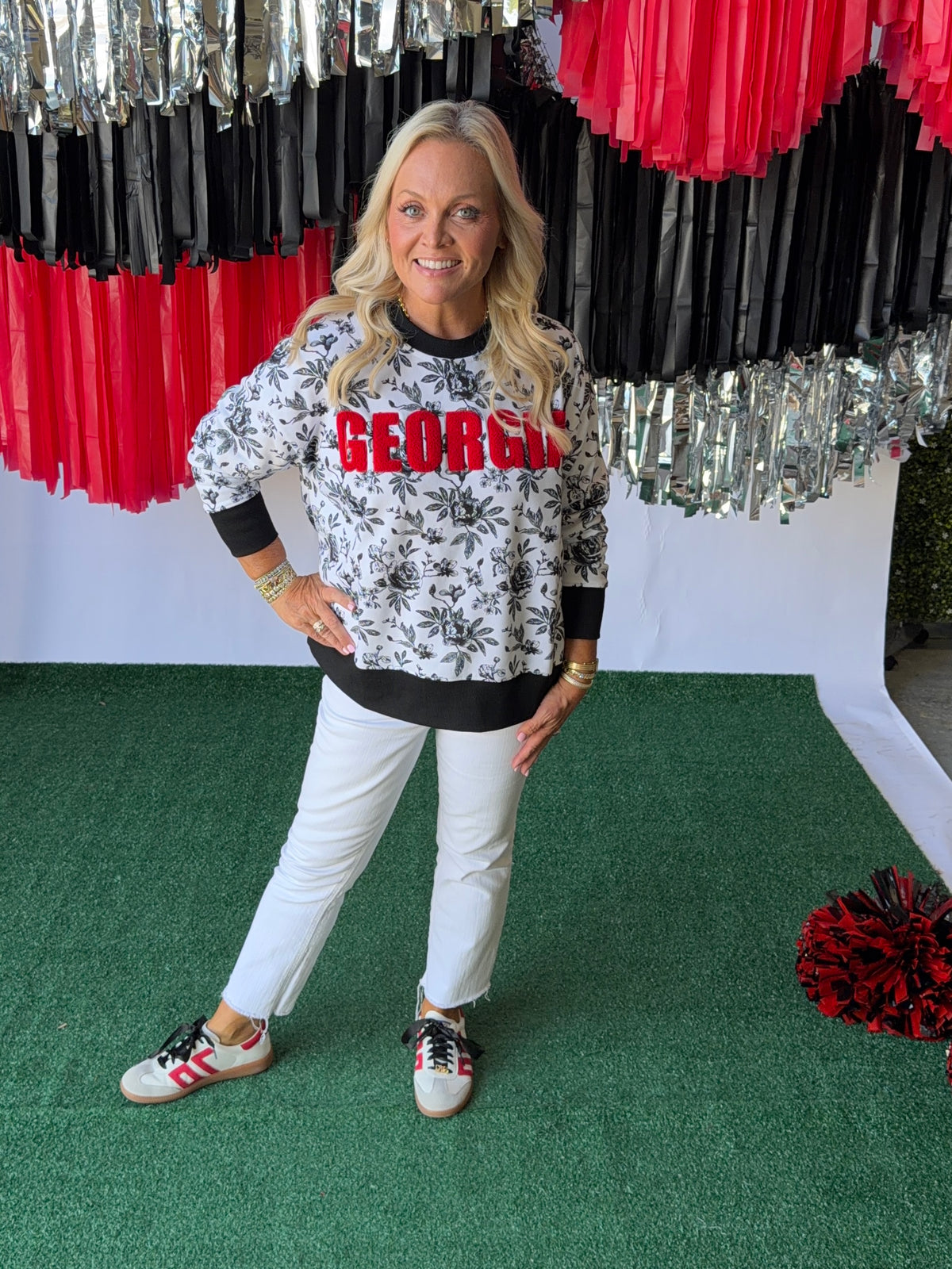 Georgia floral toile sweatshirt licensed