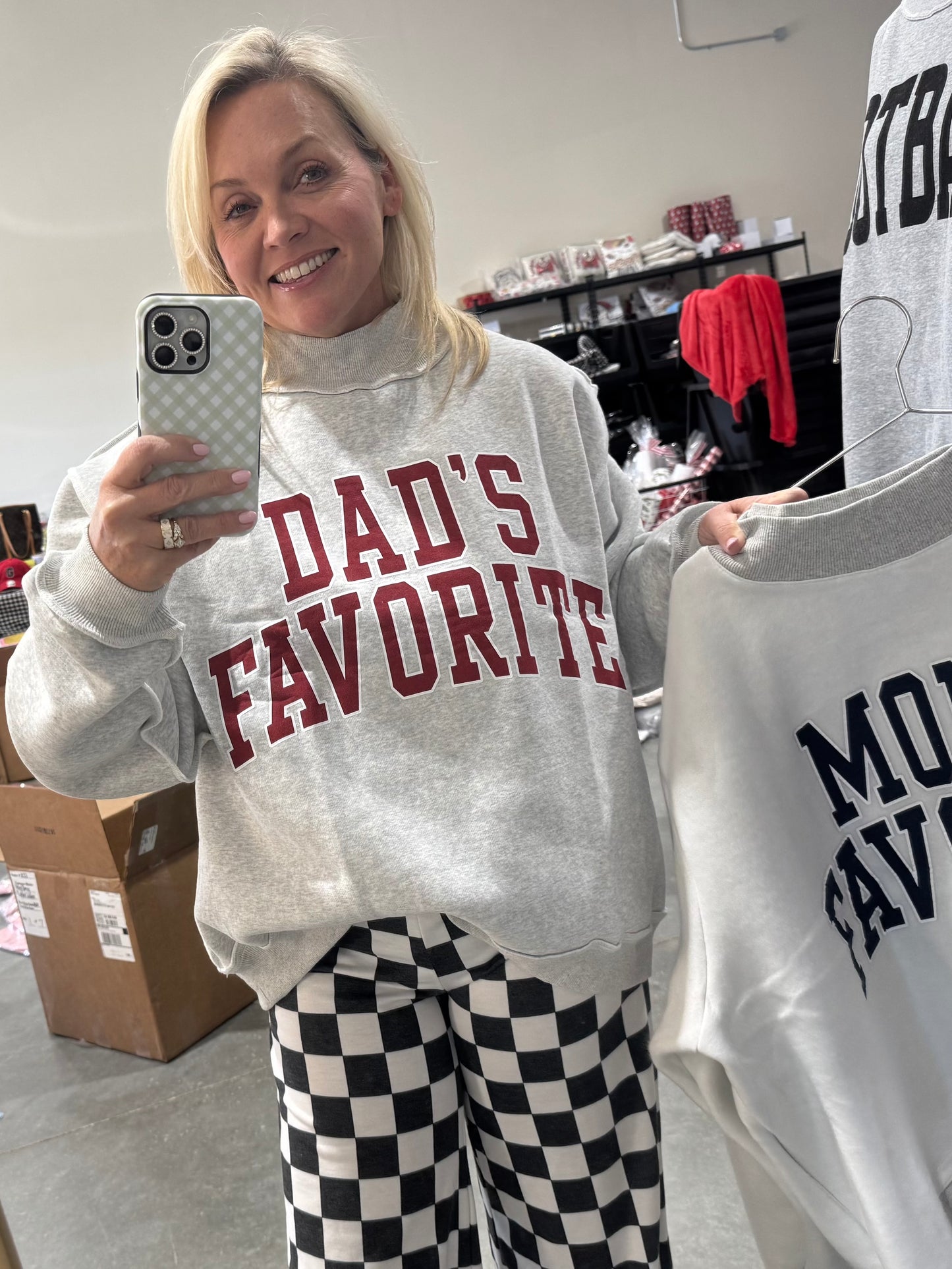 Moms favorite dads favorite mock neck