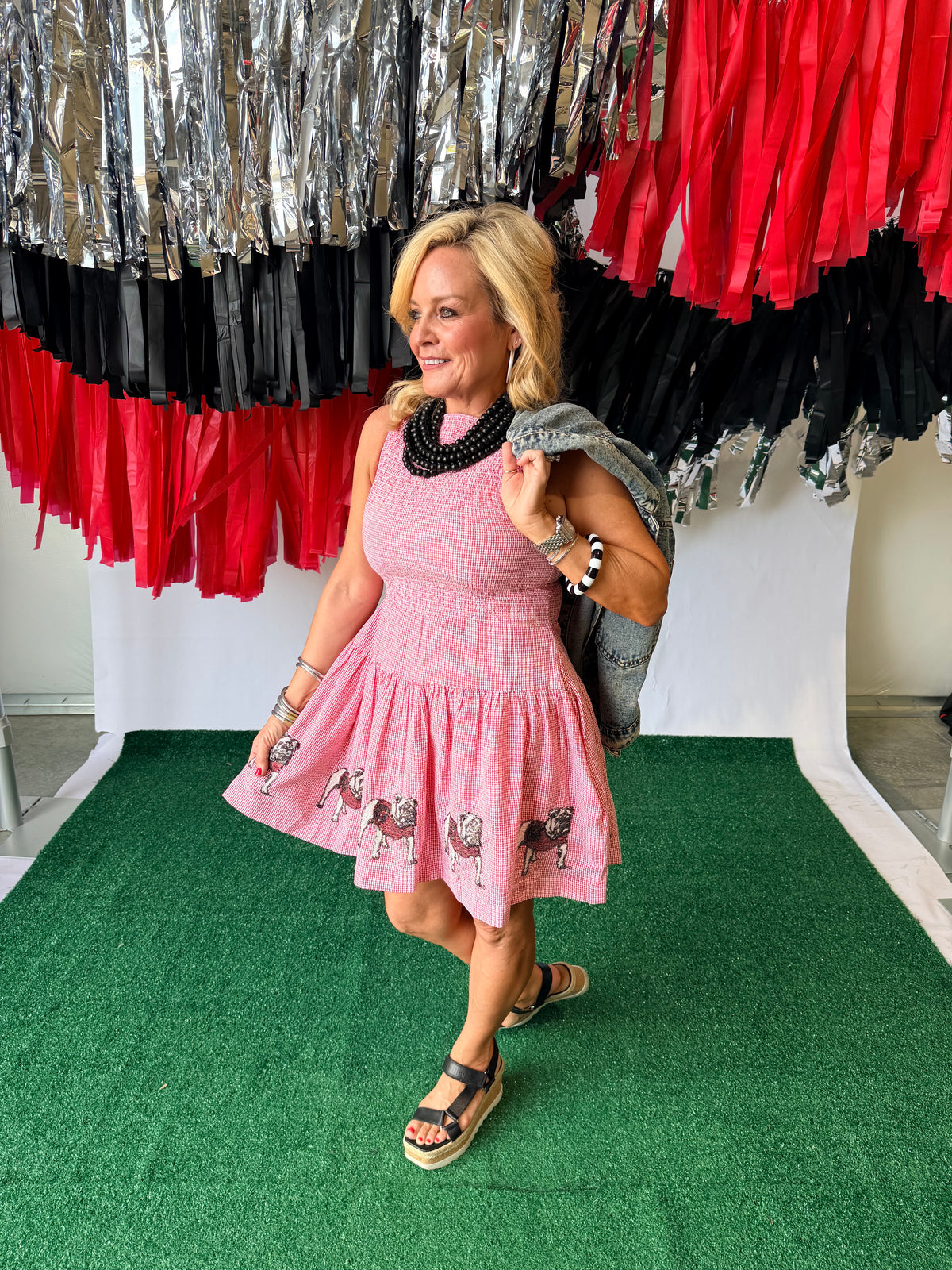 Seersucker dress Georgia licensed up to plus size