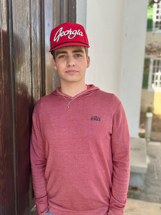 Georgia embroidered licensed hat with rope