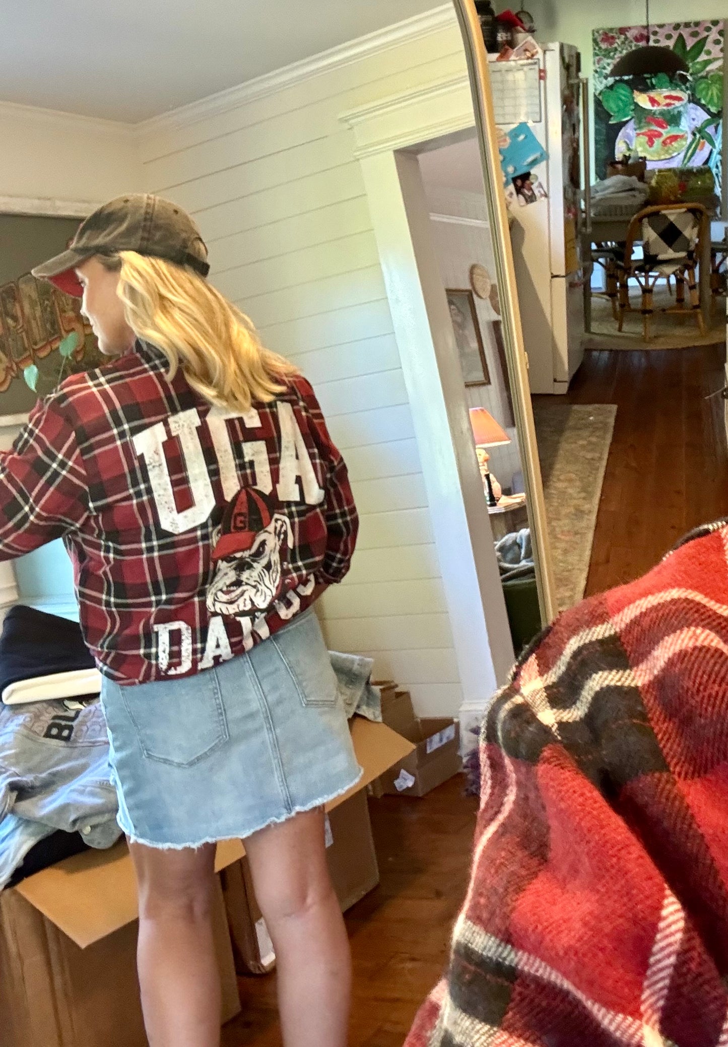 UGA fall collection Georgia oversized flannel