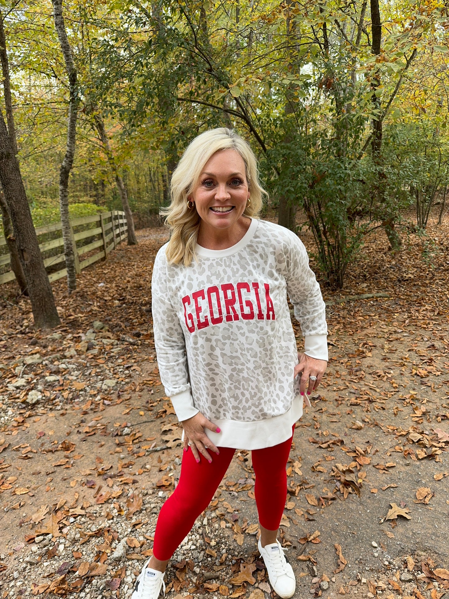 Georgia split sides pullover sweatshirt boutique style