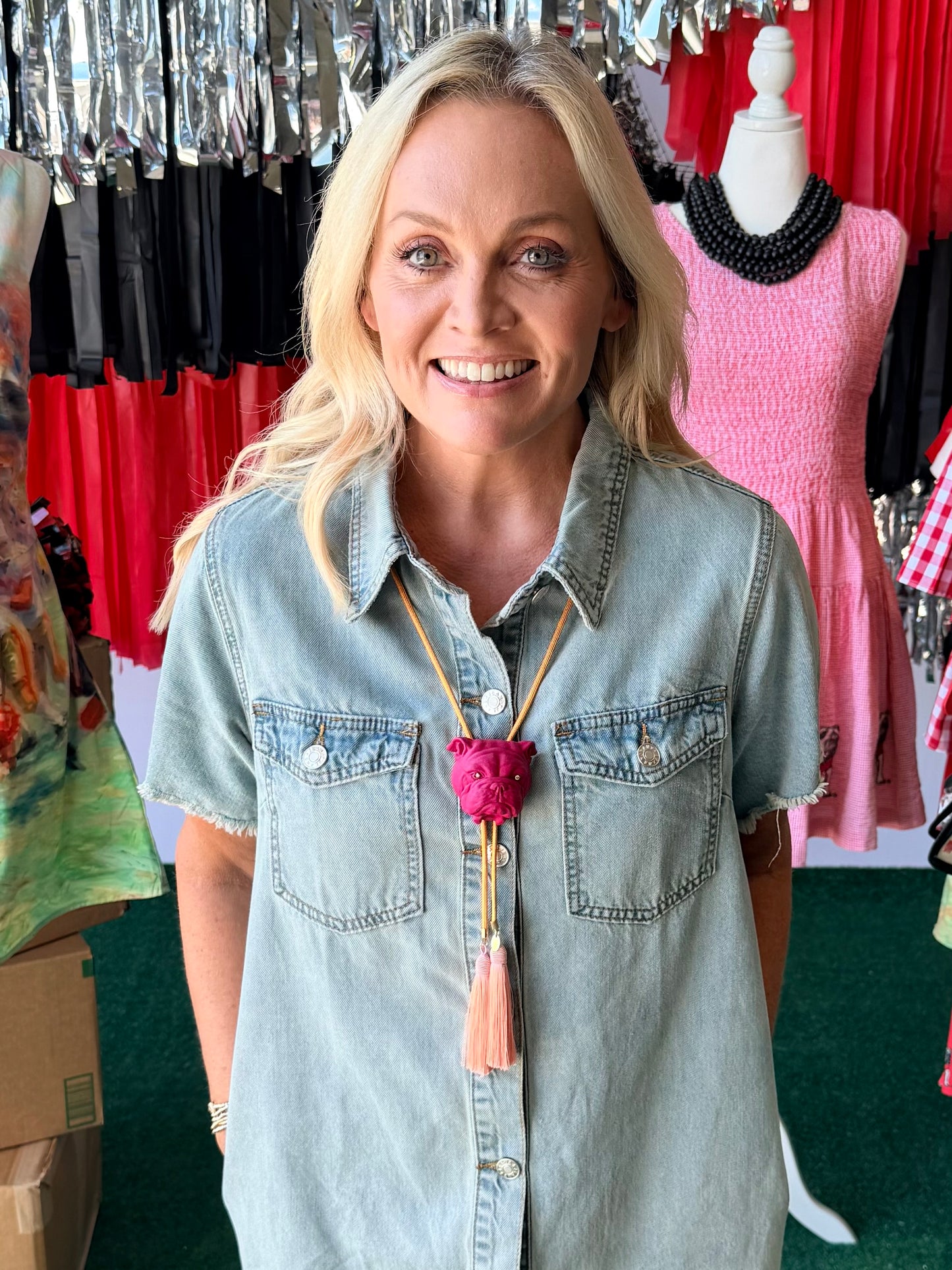 Bolo tie necklaces bulldog