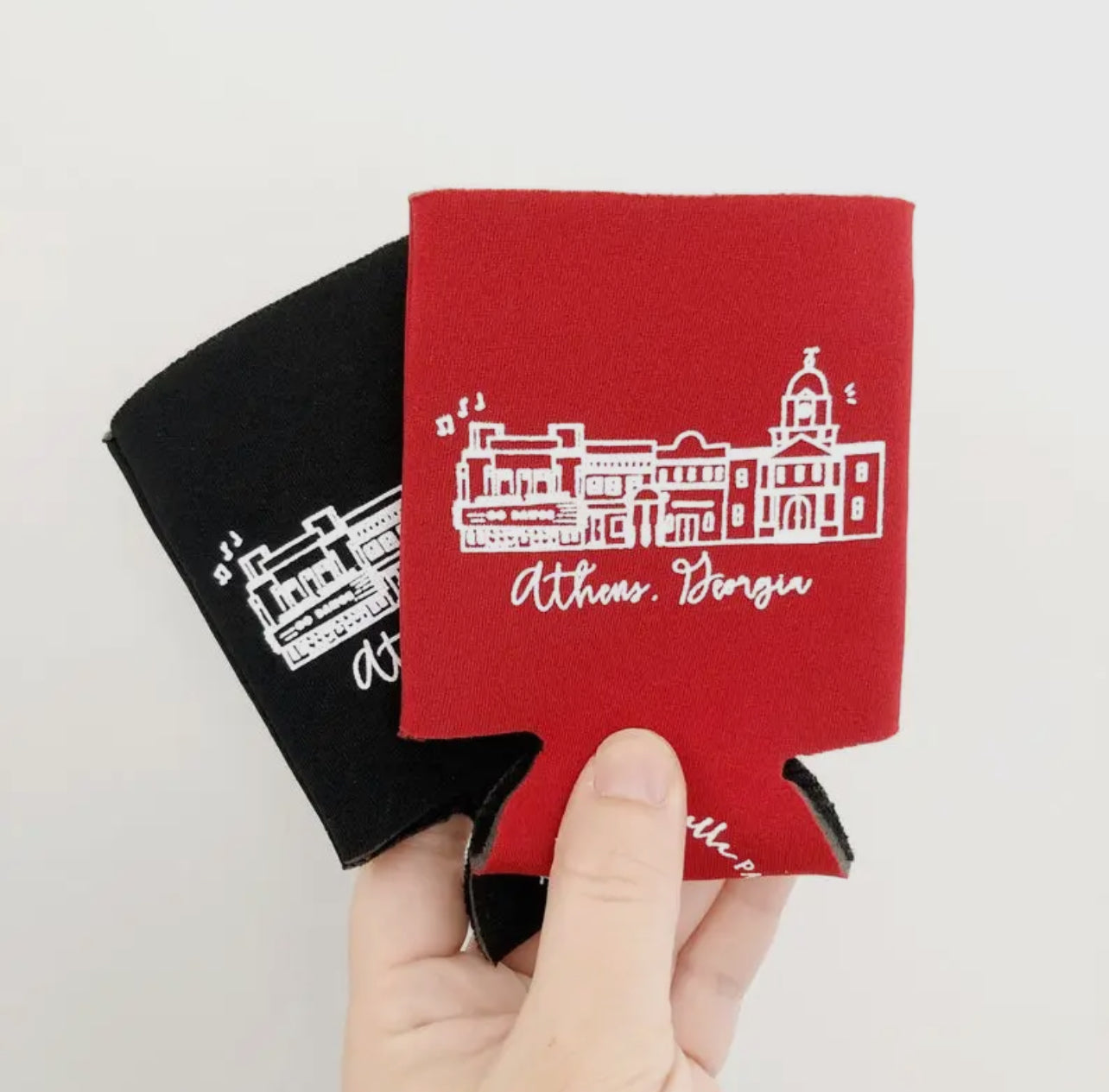 It’s Saturday in Athens can koozie red