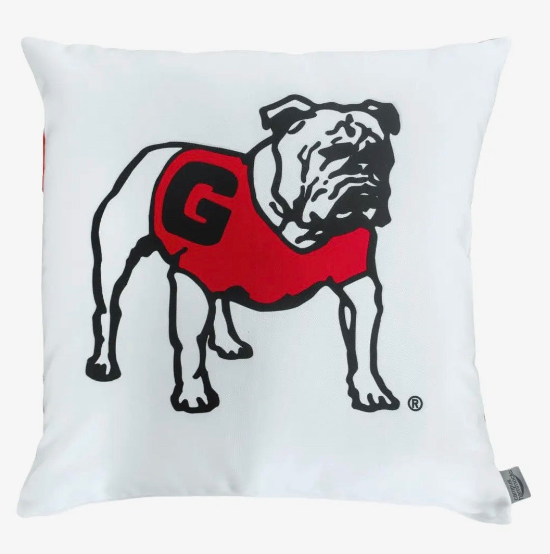 UGA Georgia vintage style pillow cover licensed