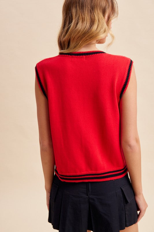 Game day sequin sleeveless top