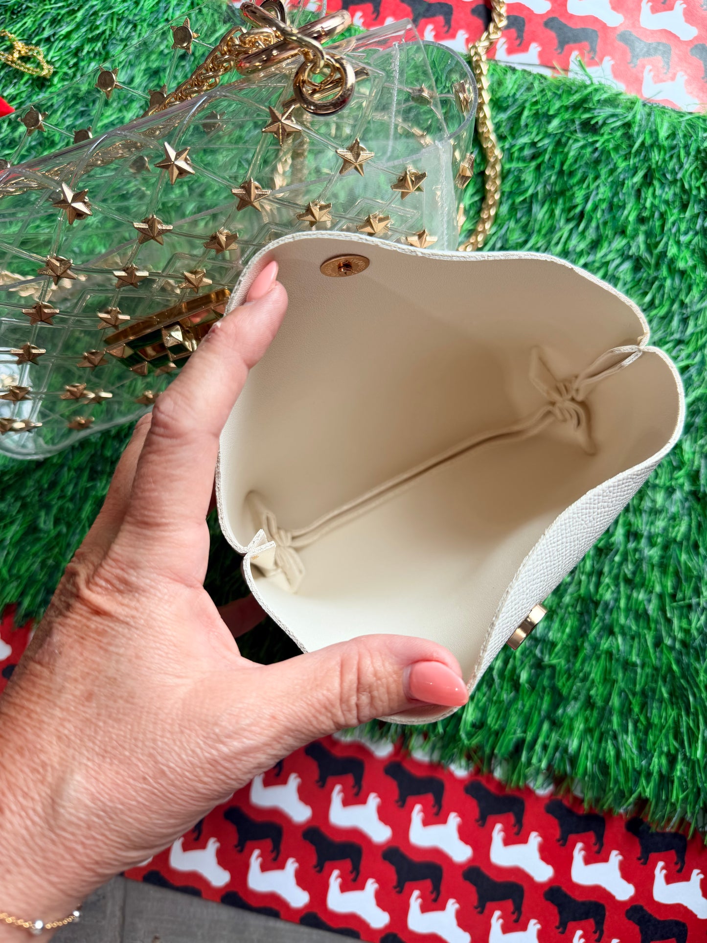 The Ophelia clear bag with gold