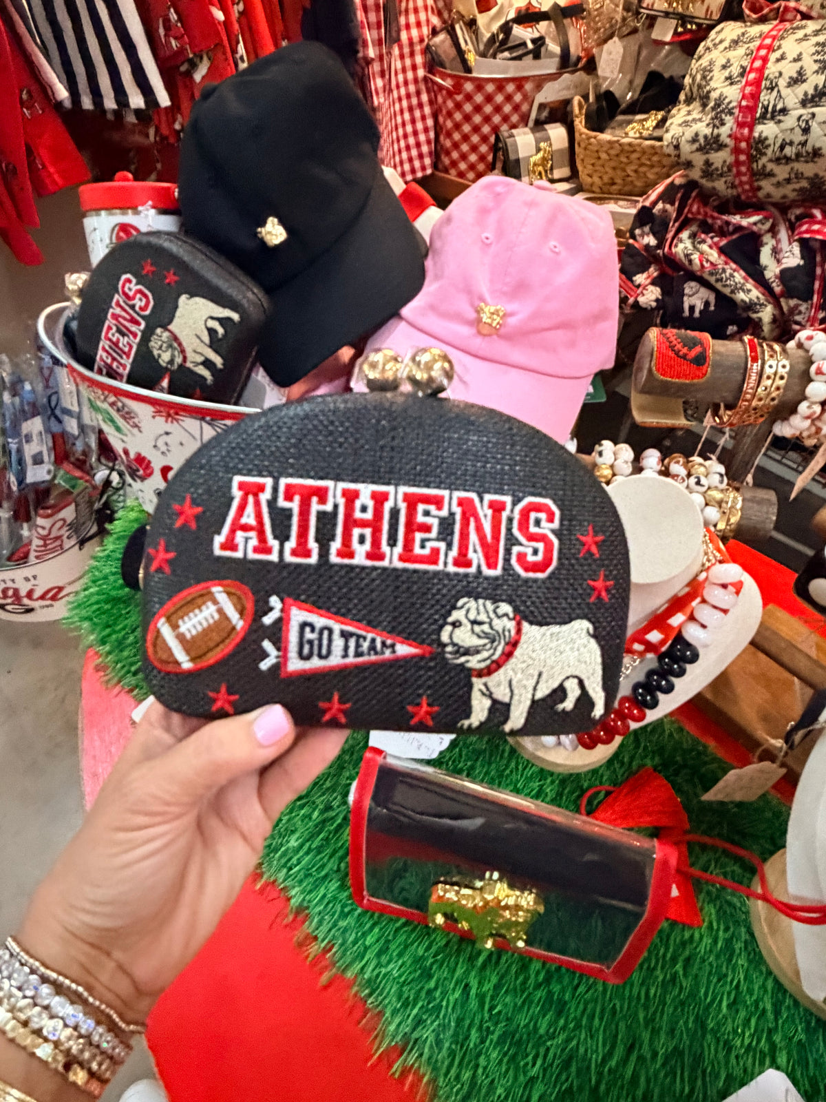 Embroidered clutch Athens