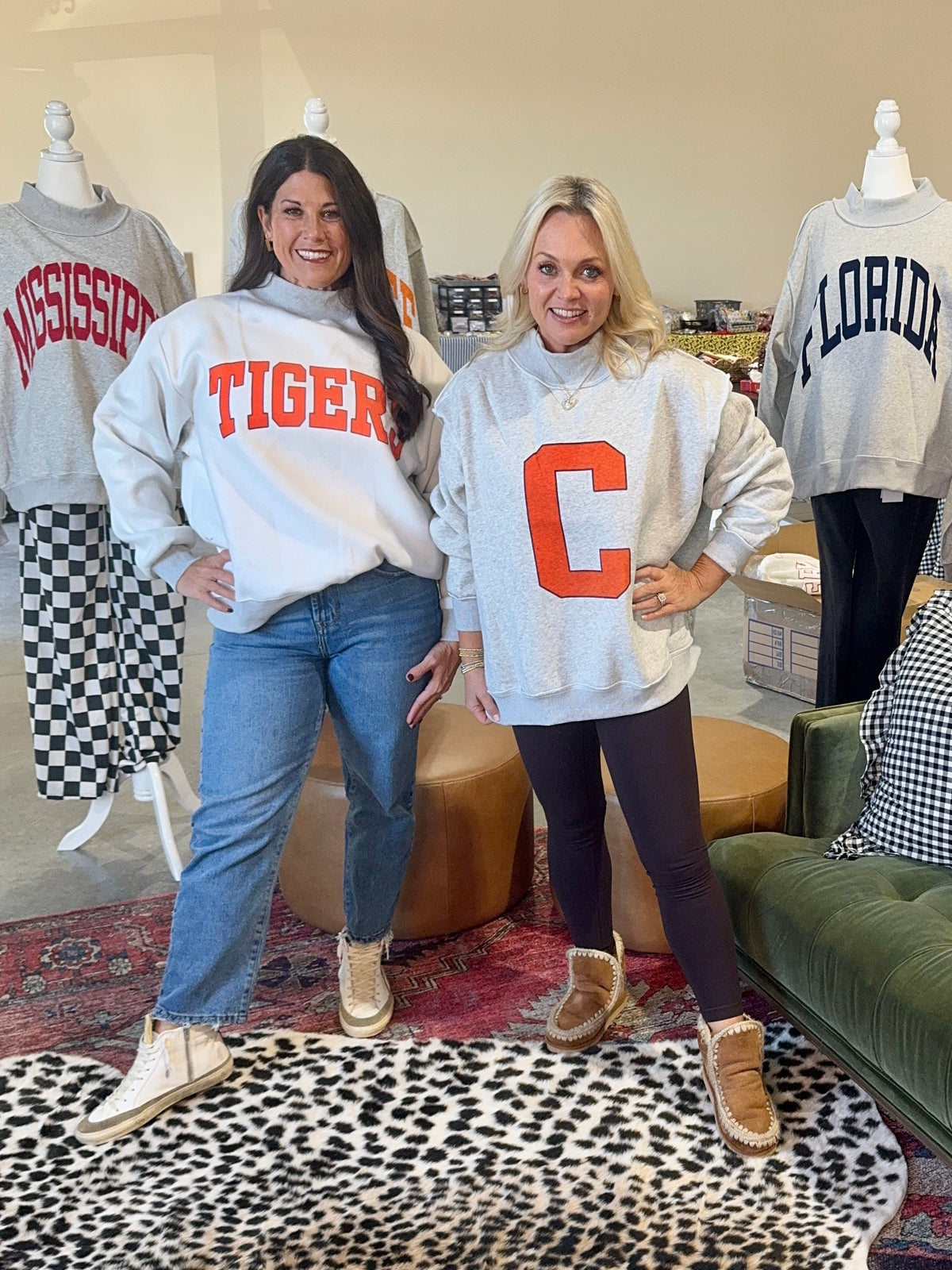 Oversized mock neck Clemson