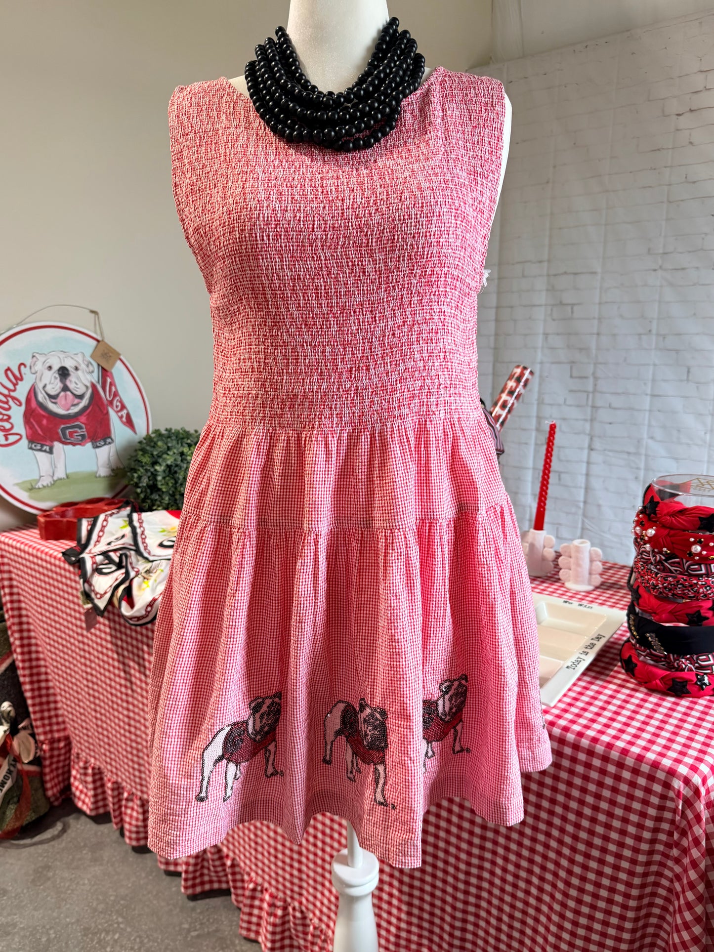 Seersucker dress Georgia licensed up to plus size